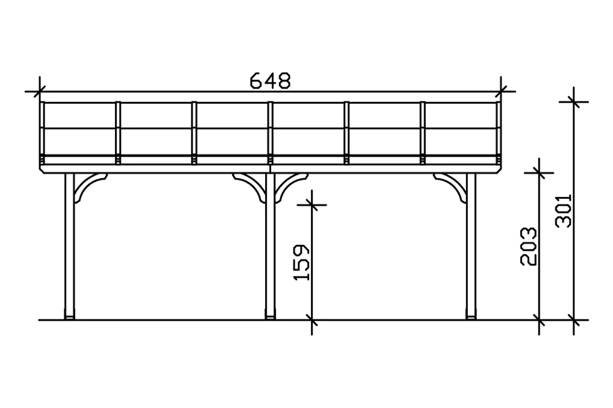 SKAN HOLZ Terrassenüberdachung Venezia 648 x 339 cm Leimholz
