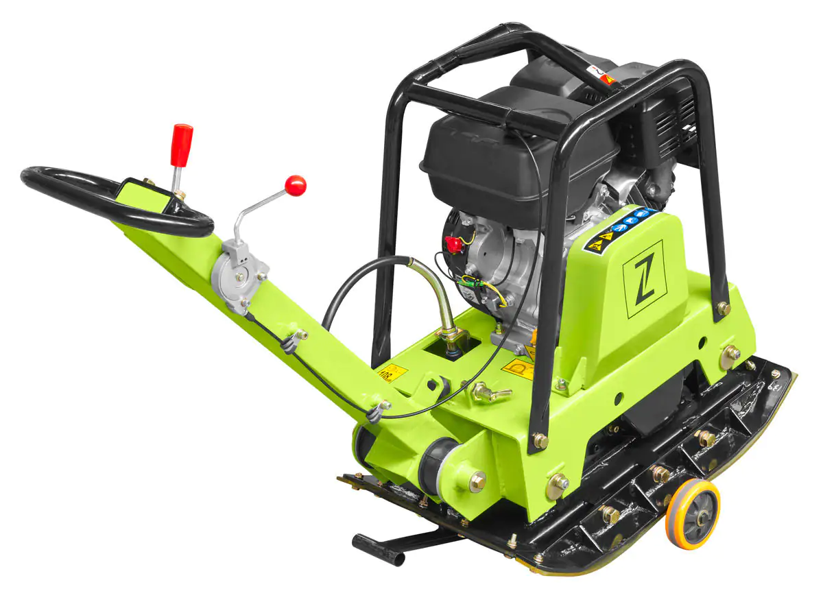 Zipper Rüttelplatte ZI-RPE160C inkl. Gummimatte und Fahrwerk