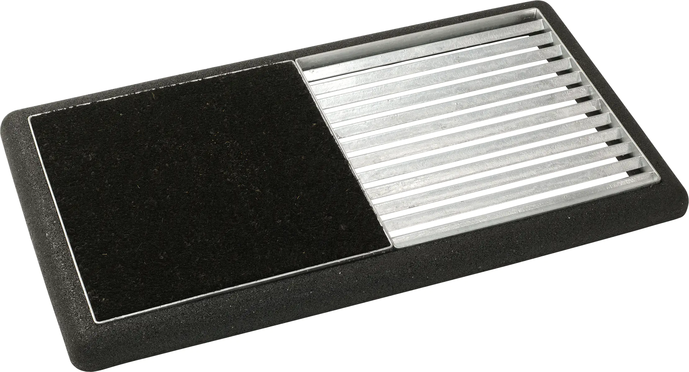 Plus Fußabtreter Cubic 48 x 88 cm mit Rahmen, Rost & Kunststoffmatte