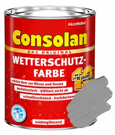 Consolan Wetterschutz-Farbe 0,75 L steingrau