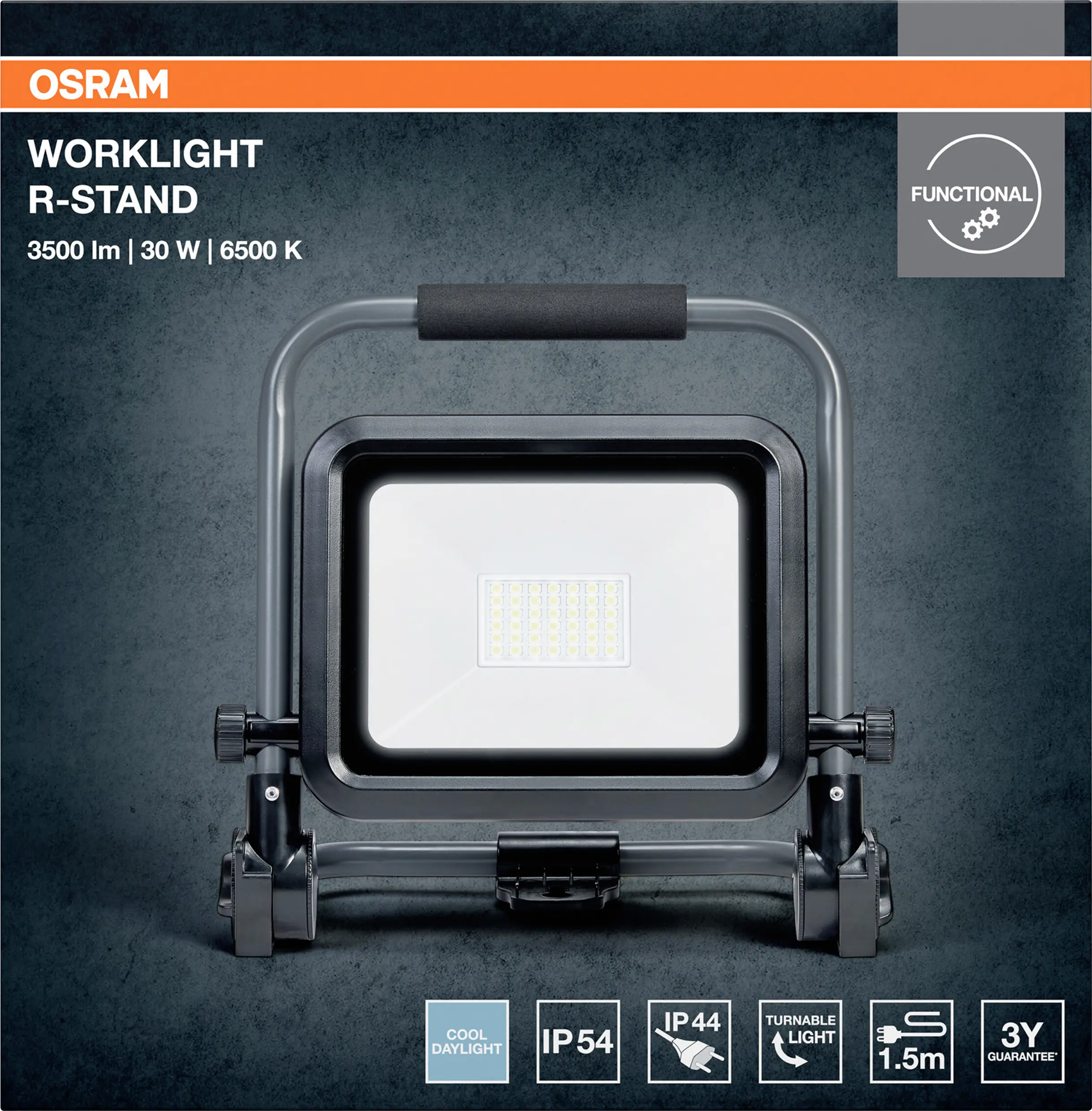Osram LED Baustrahler Worklight Value 30 W kaltweiß schwarz-grau
