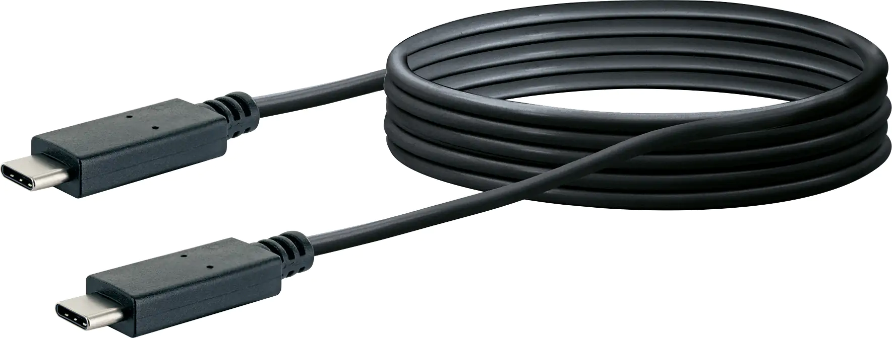 Schwaiger USB Anschlußkabel 2 m 2x USB 3.2 Type C, schwarz