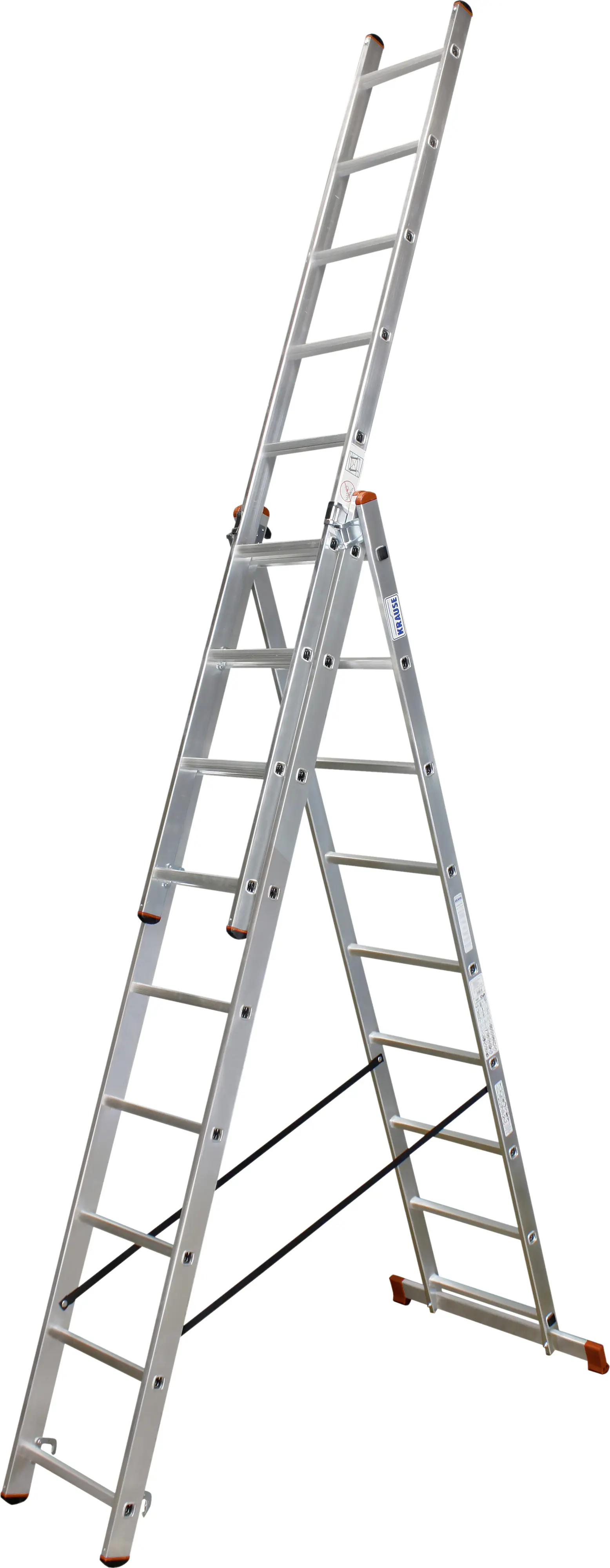 Krause Aluminium-Vielzweckleiter CORDA Globus mit Treppenfunktion 6,20 m