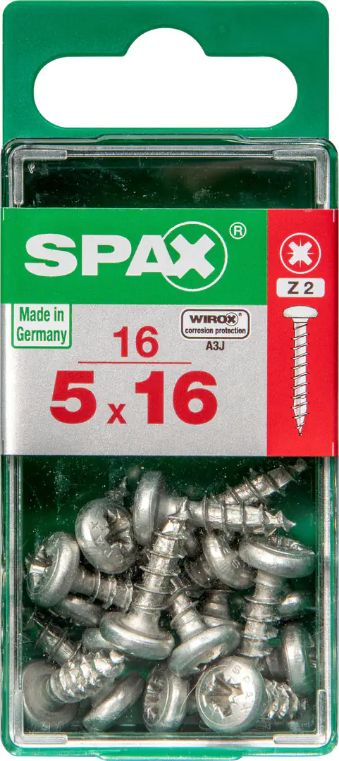 Spax Universalschrauben 5.0 x 16 mm TX 20 - 16 Stk. Spax Universalschrauben 5.0 x 16 mm TX 20 - 16 Stk.