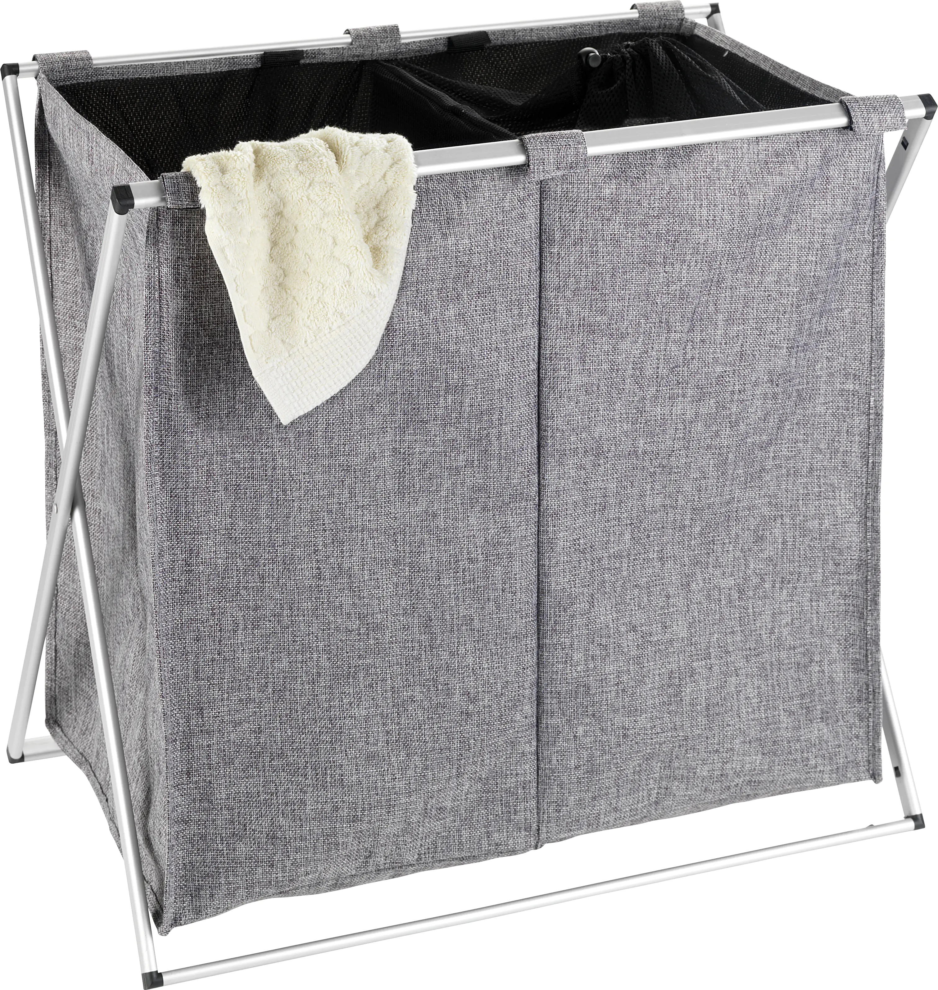 Wenko Wäschesammler Duo 120 L, grau