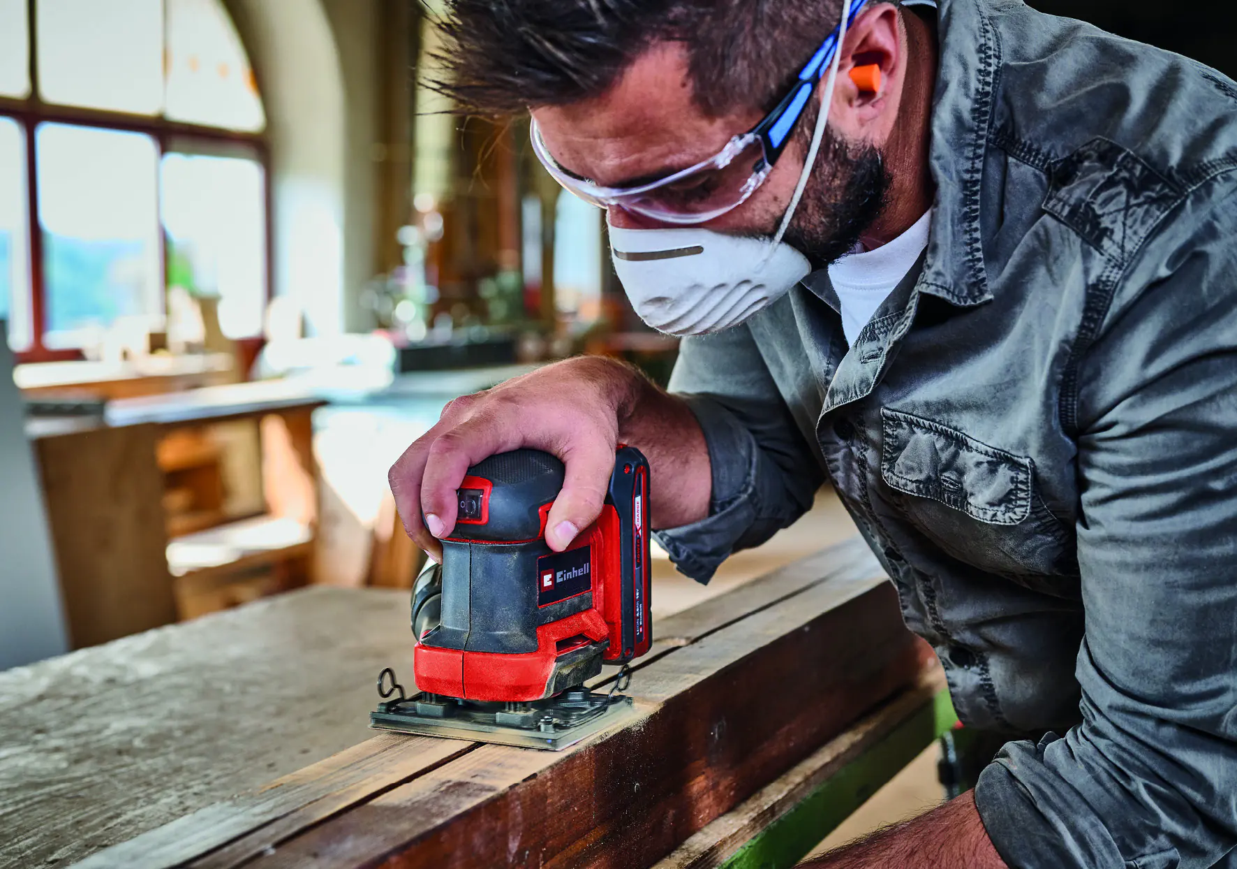 Einhell Expert Akku-Faustschleifer TE-OS 18/113 3X Li Solo Einhell Expert Akku-Faustschleifer TE-OS 18/113 3X Li Solo