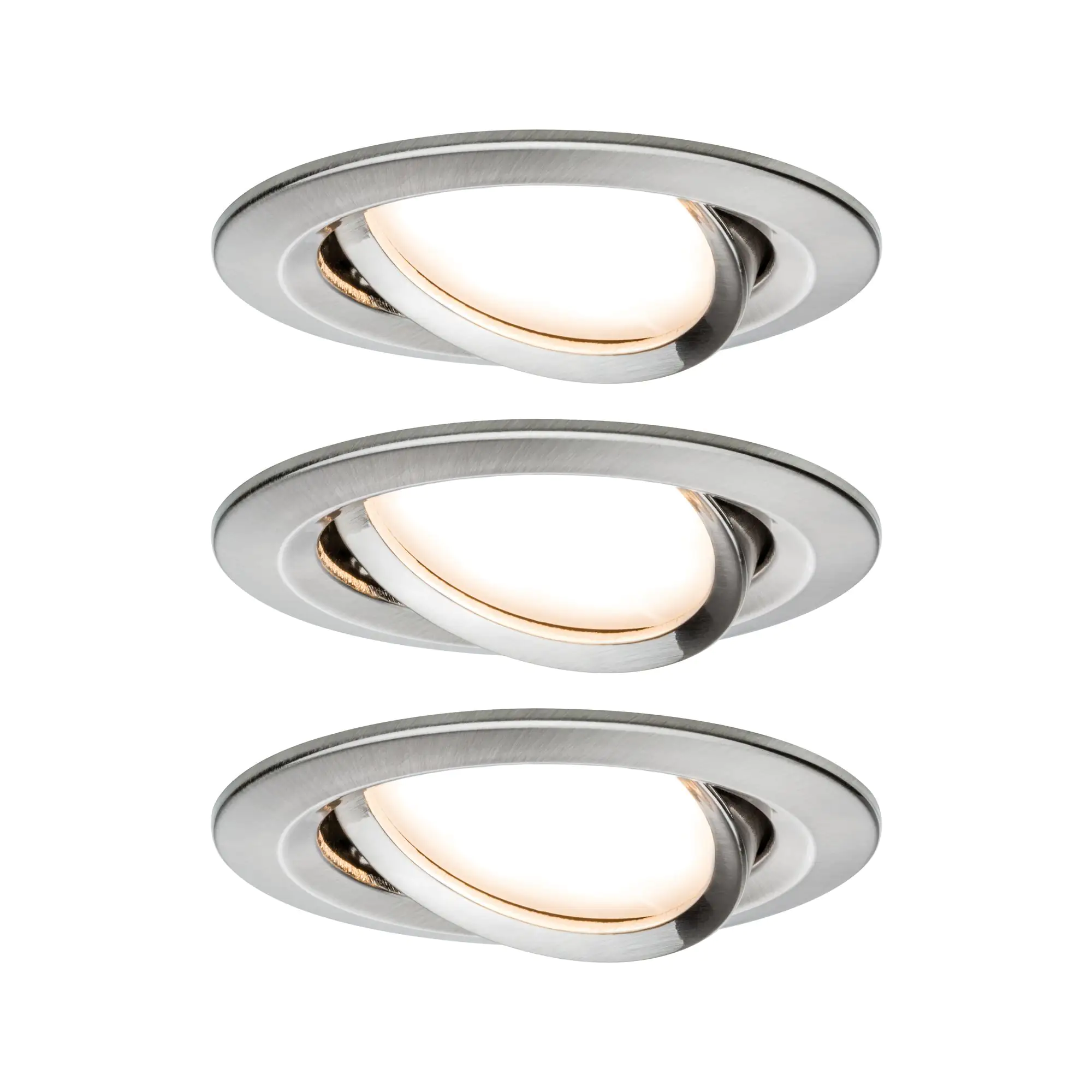 4000870934838 Paulmann LED Einbauleuchte Nova Coin 3er Set Ø 8,4 cm schwenkbar dimmbar