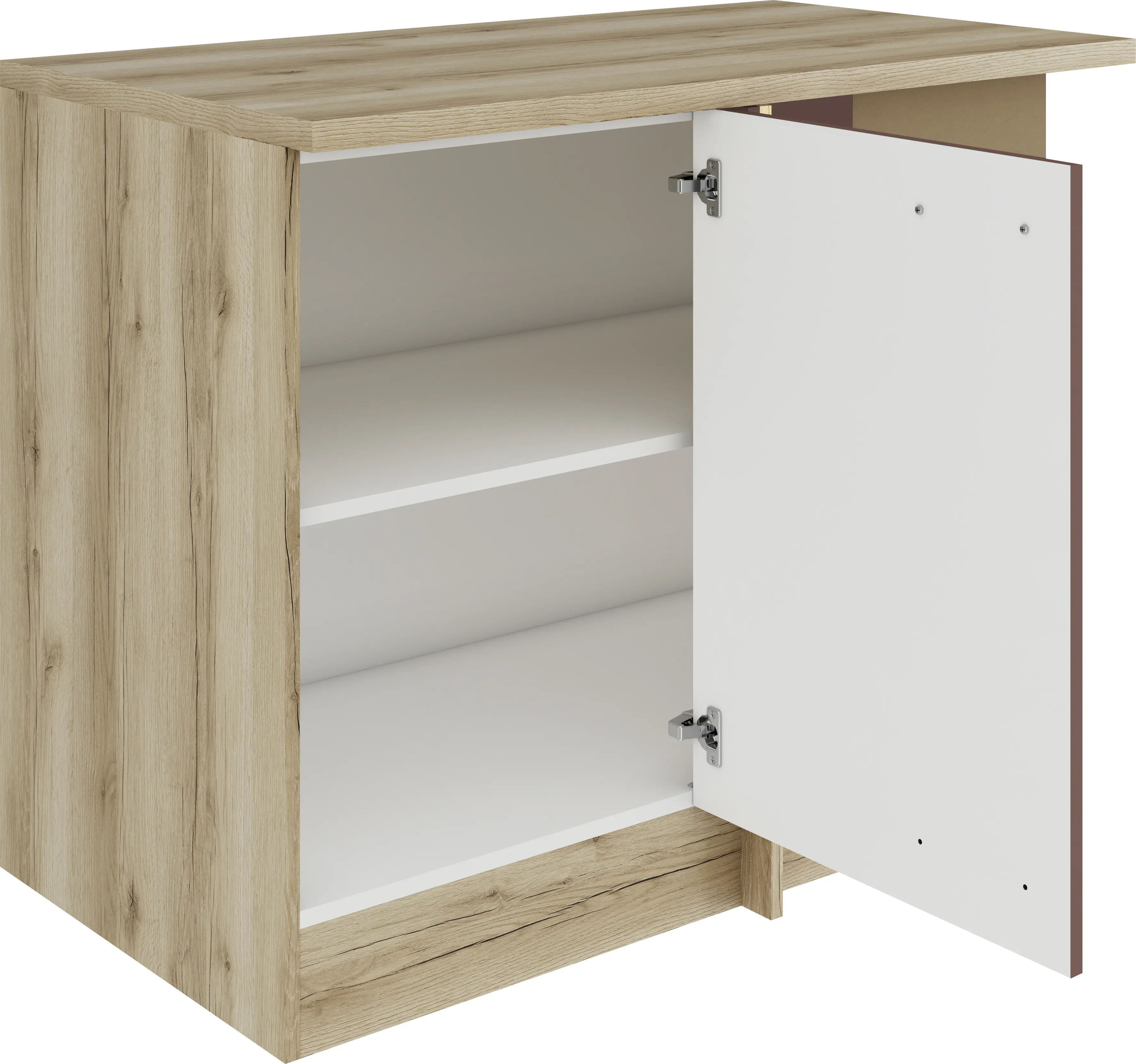 Optifit Eckunterschrank Bari 407 rostrot/eiche 110 cm