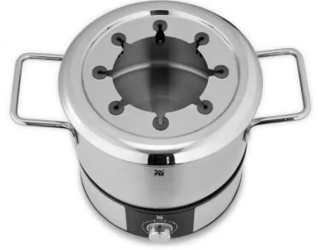 WMF Fondue Lono Chromargan 1,5 L Topf, 8 Fondue Gabeln