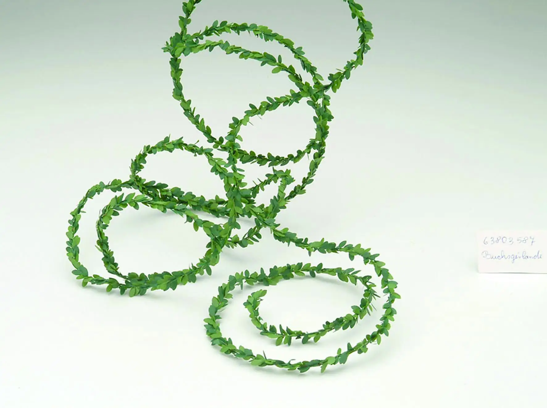 Glorex Buchsgirlande mini grün, 3 m