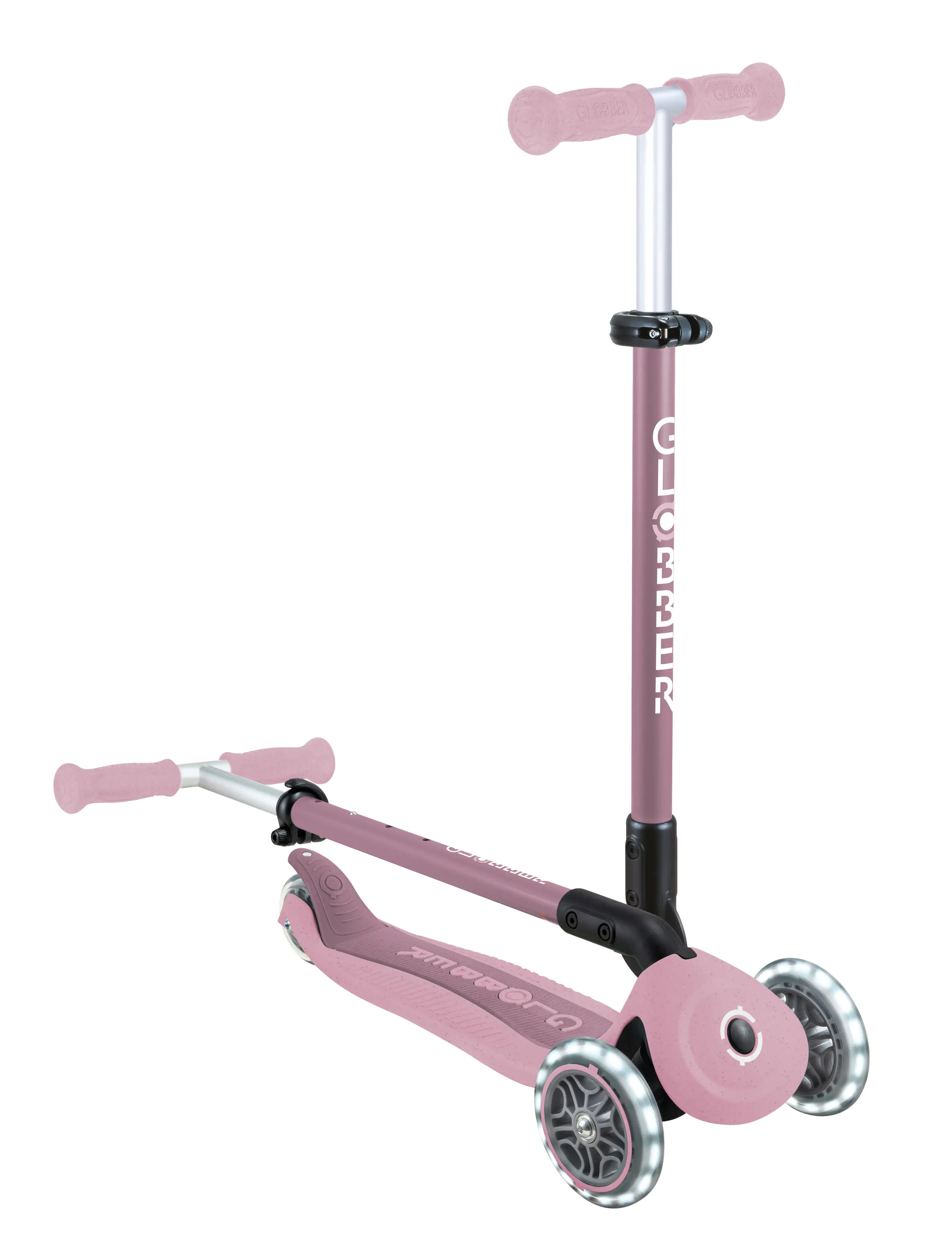 Globber 3-in-1 Fahrzeug Go-Up Active Lights Eco beere mit Leuchtrollen