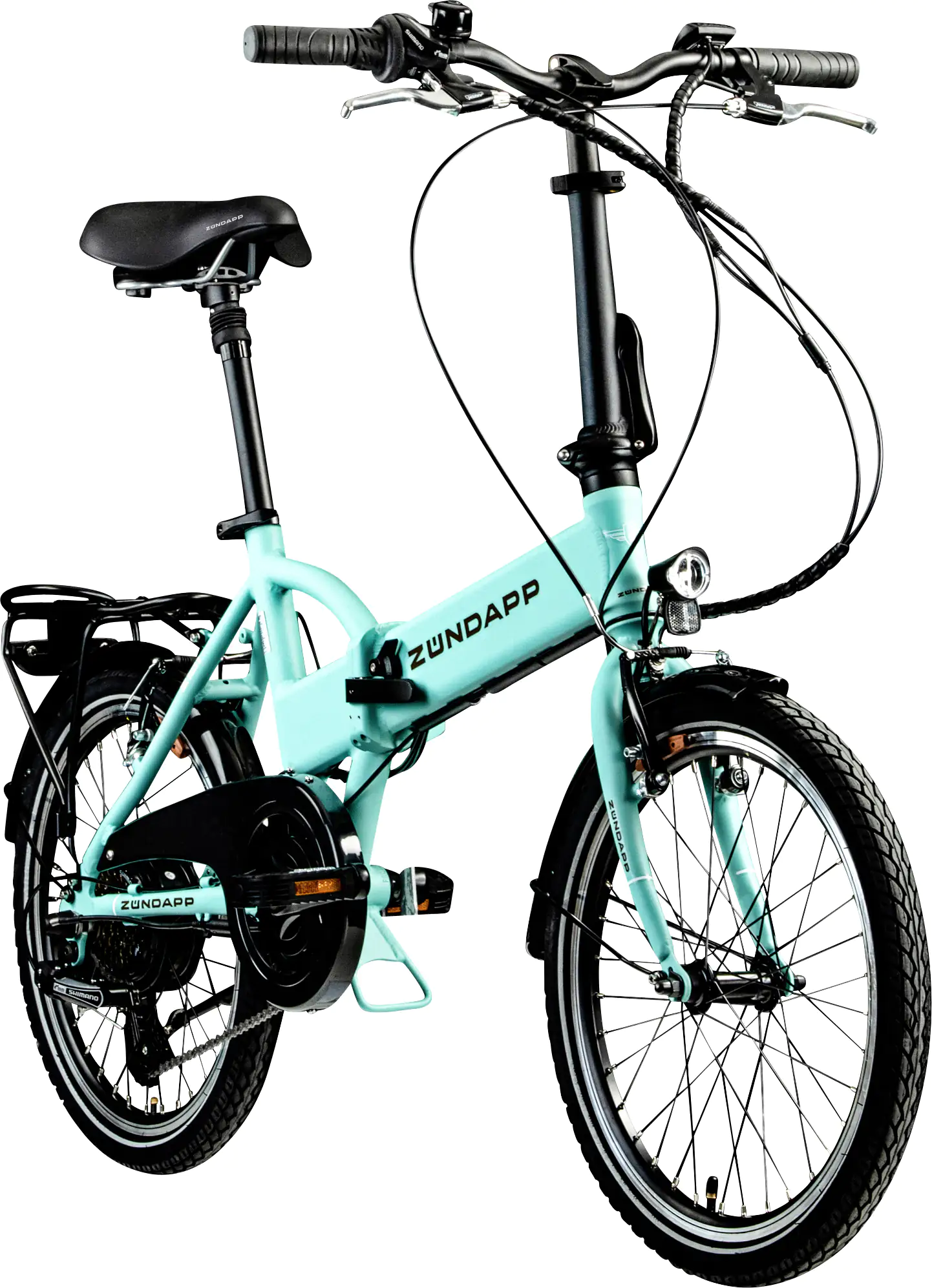 Zündapp E-Bike Faltrad Z101 20 Zoll RH 37cm 6-Gang 270 Wh hellgrün