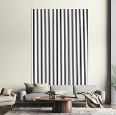 Neuhofer Akustikpaneele Holz foliert weiß 267 x 57 x 1,9 cm 