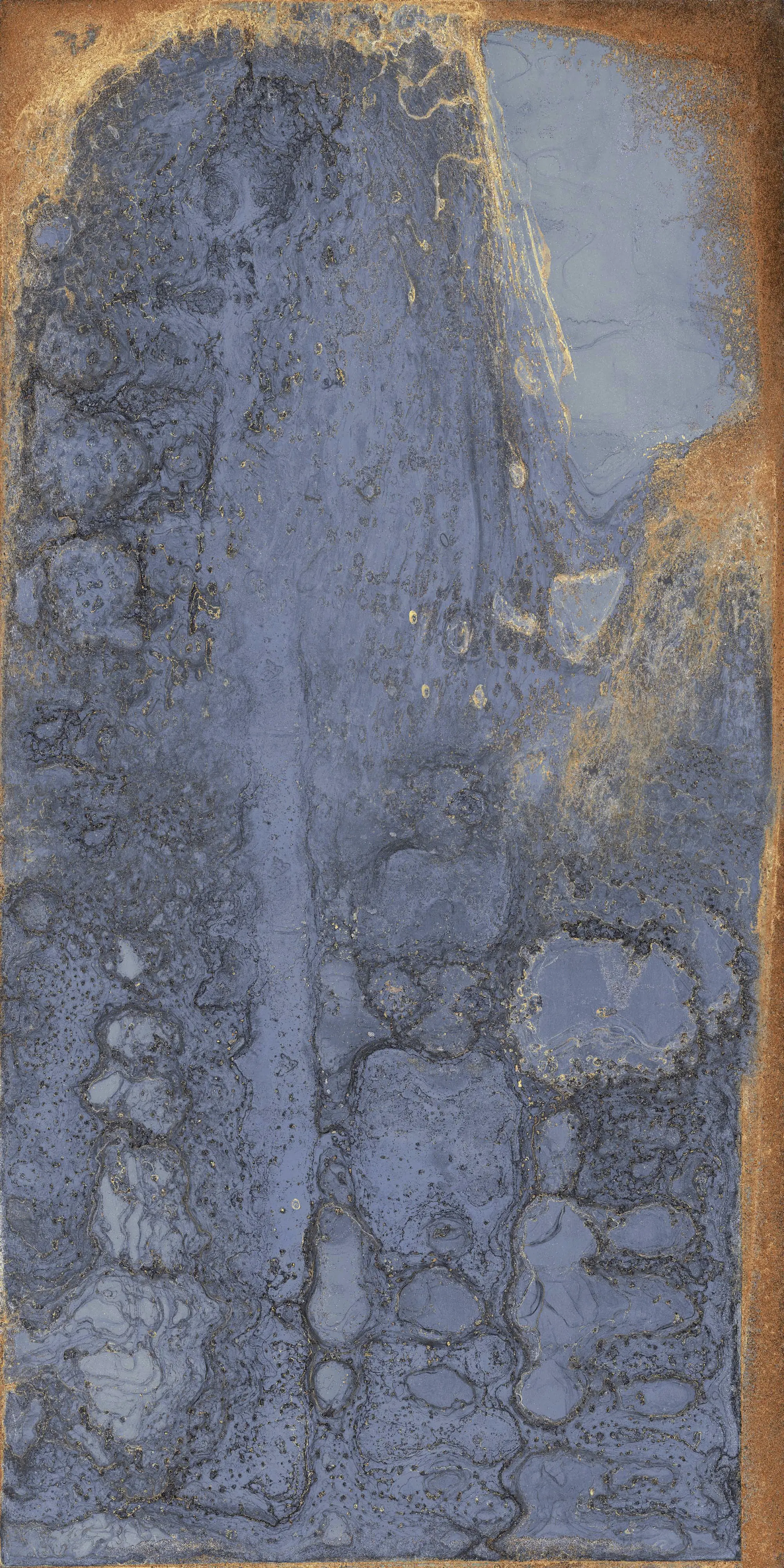 Bodenfliese Feinsteinzeug Oxyde 60 x 120 cm blau