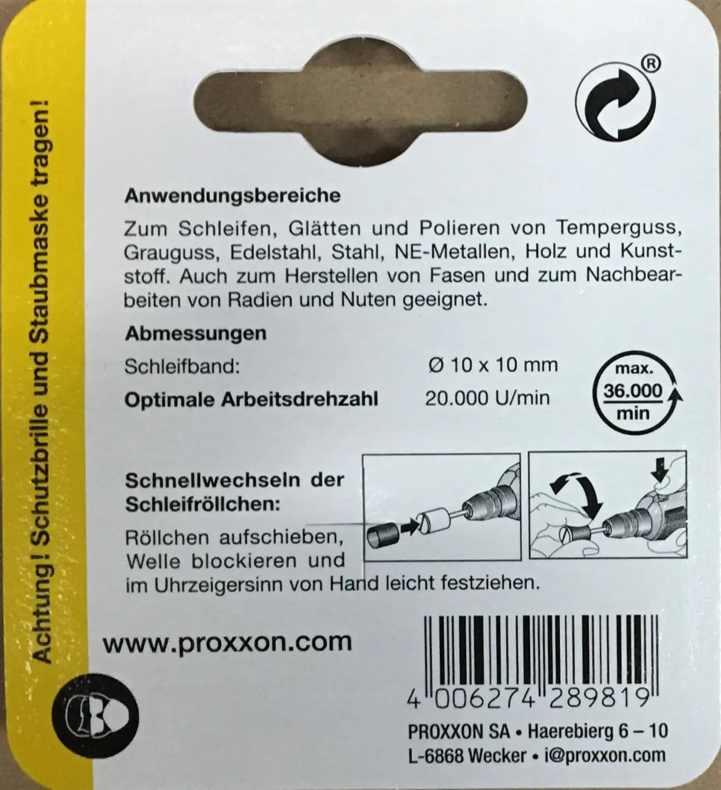 Proxxon Micromot Ersatzschleifbänder K150 mit 10 Schleifbändern Proxxon Micromot Ersatzschleifbänder K150 mit 10 Schleifbändern