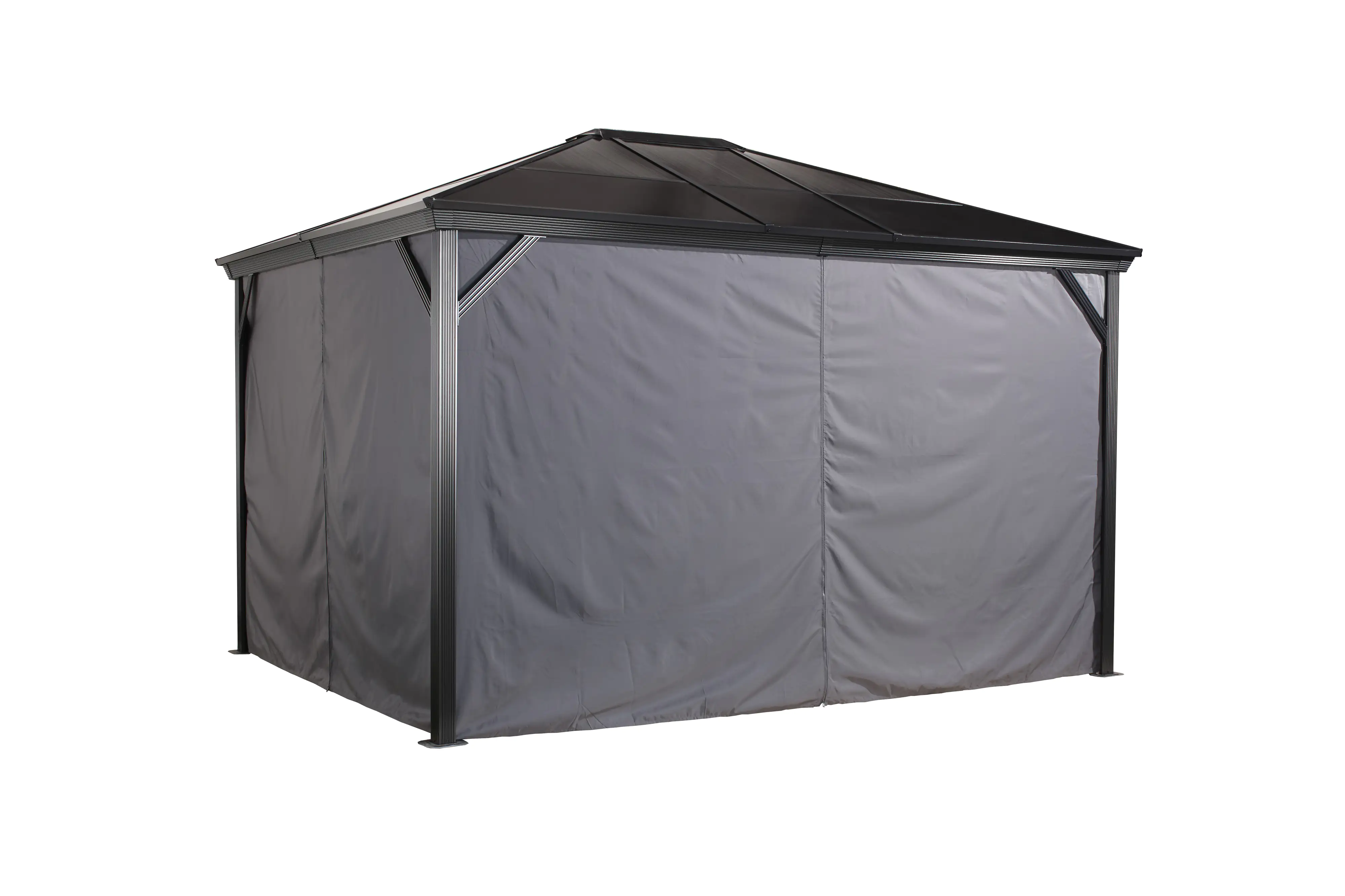 Sojag Vorhangset für PavillonVerona dunkelgrau 4 Seitenteile