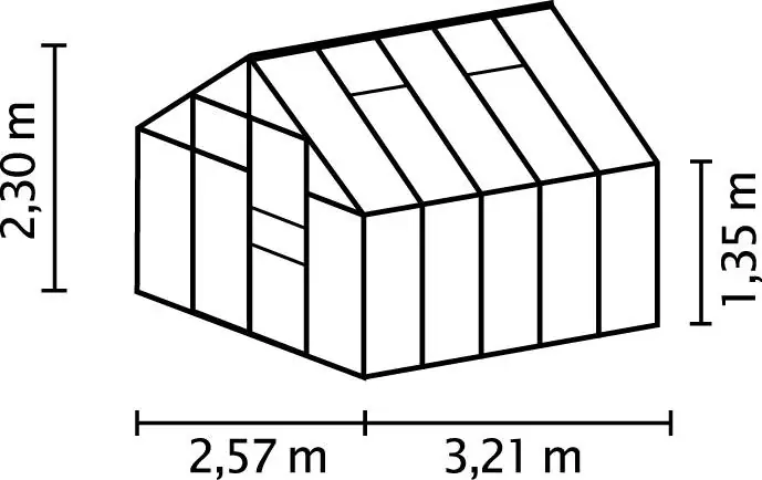 Vitavia Gewächshaus Merkur 8300 254 x 317 cm 6 mm HPK