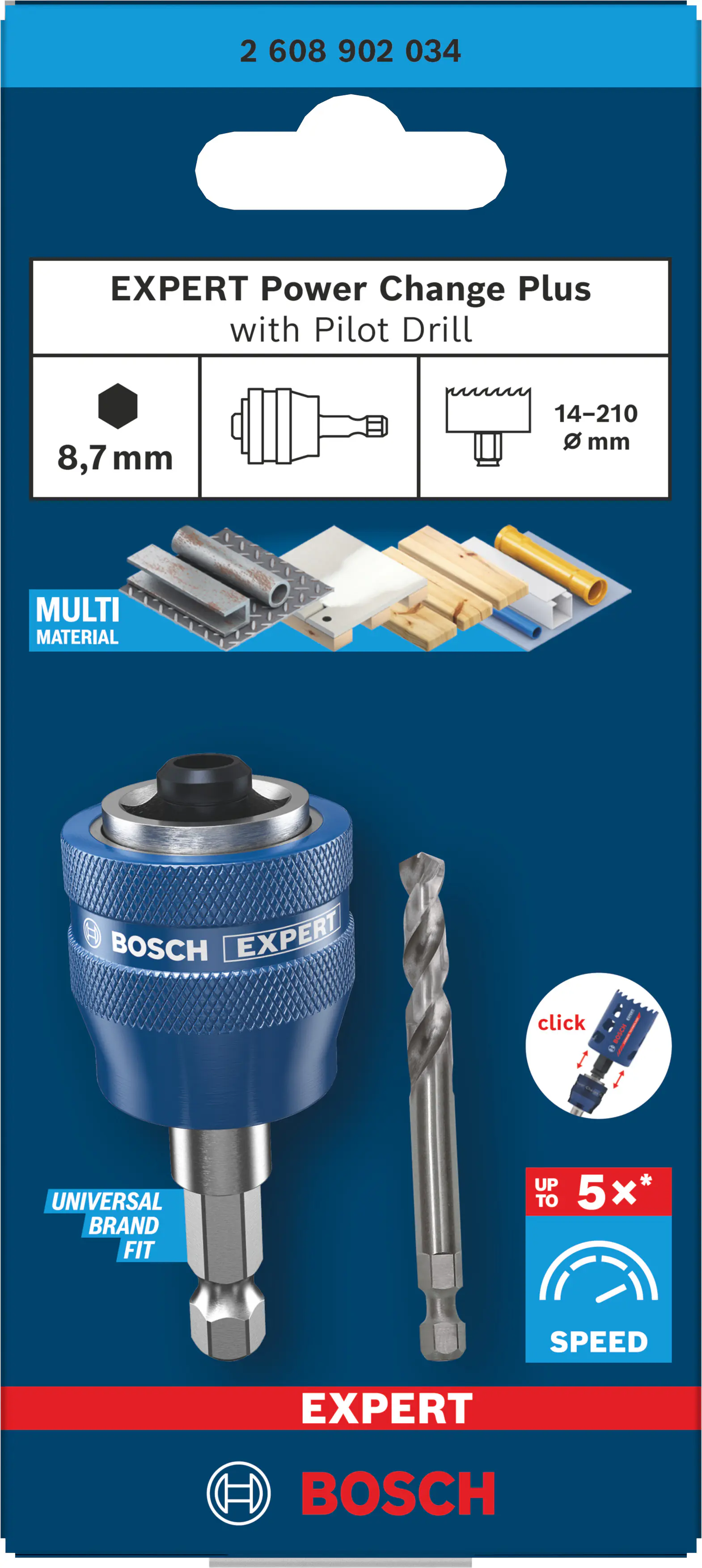 Bosch Expert Zentrierbohrer PC Plus HEX Ø 7,15 × 85 mm