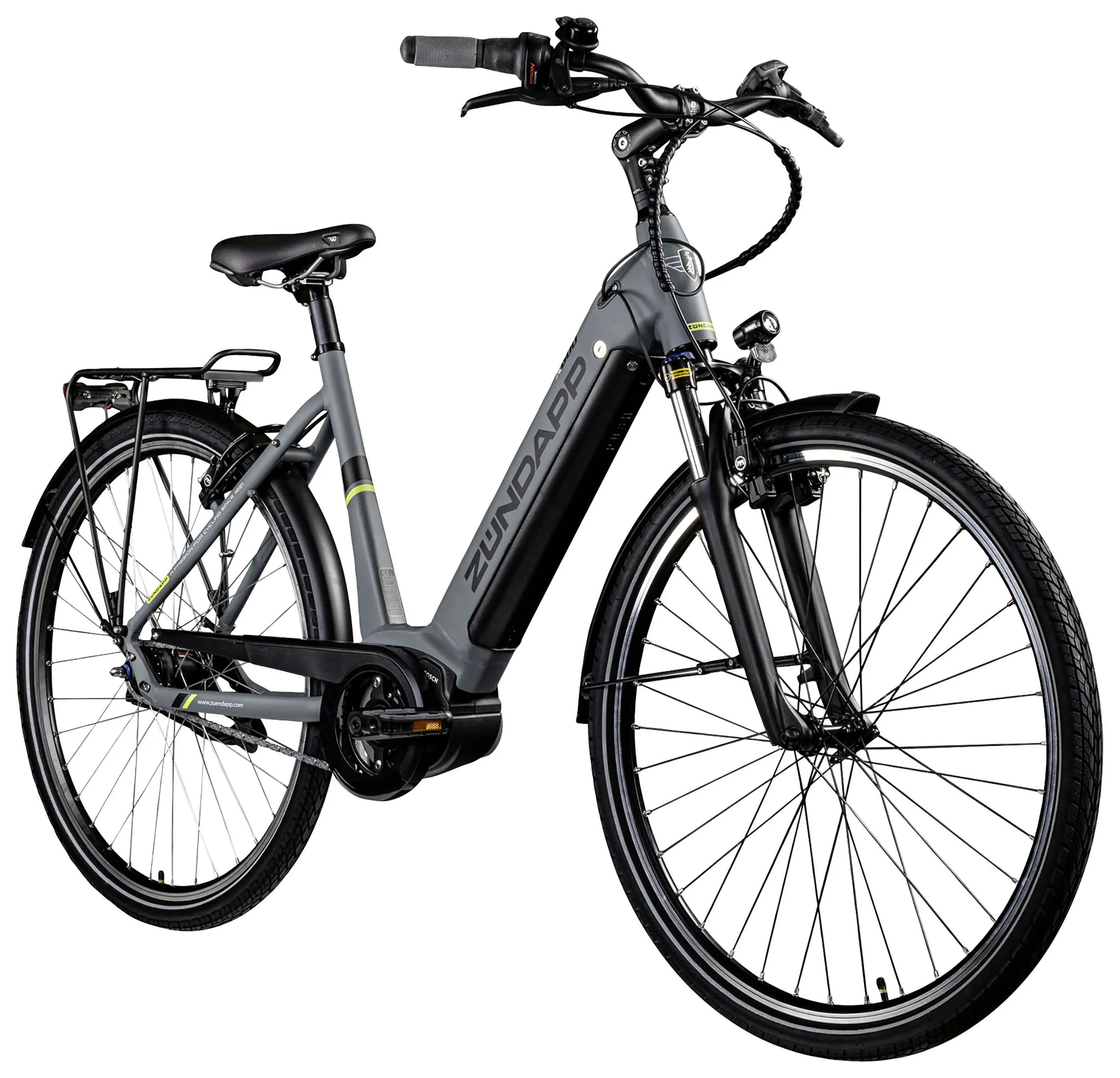 Zündapp E-Bike X600 City 28 Zoll 7-Gang 400 Wh grau gelb