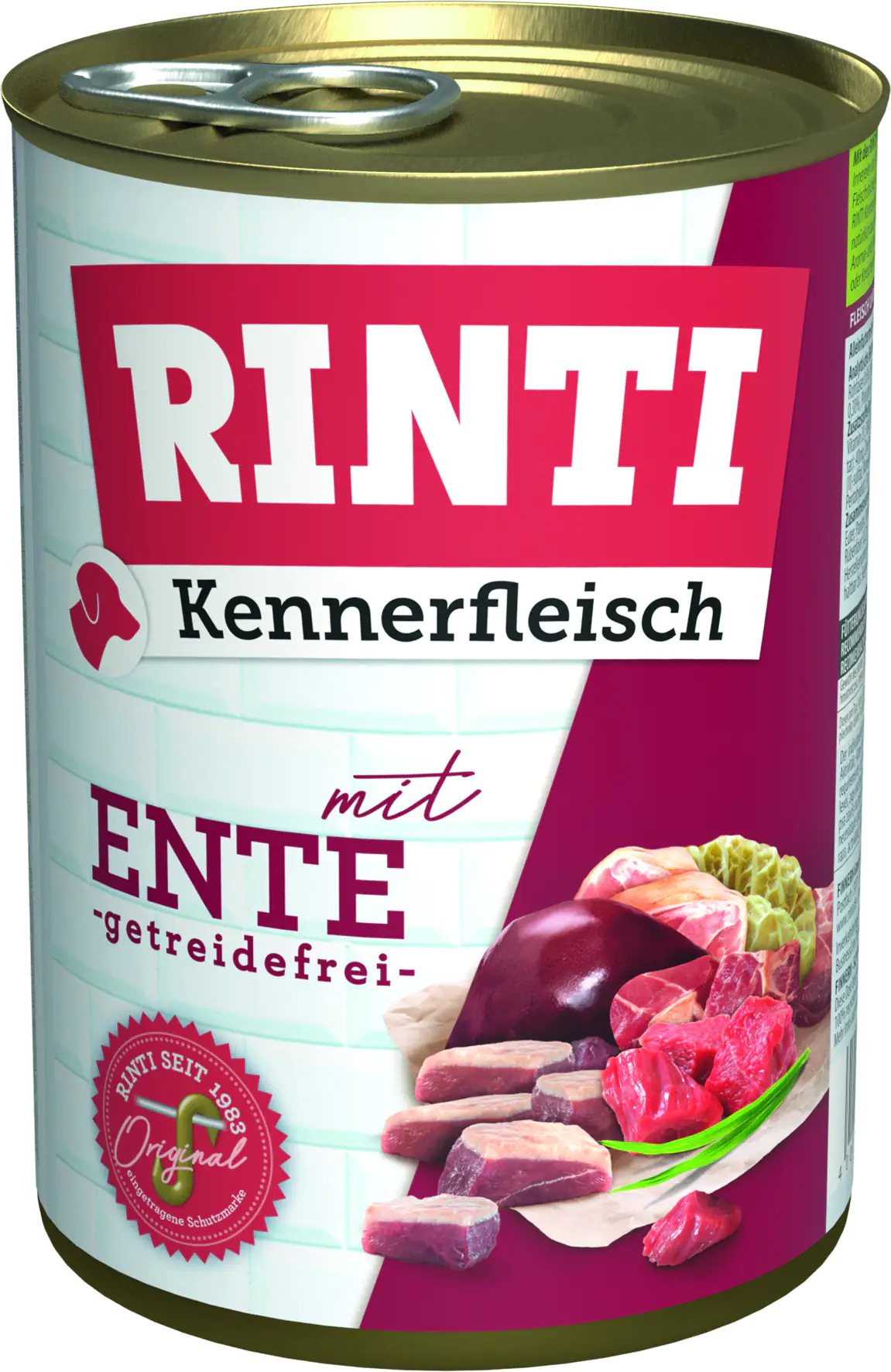 Rinti Kennerfleisch Hundenassfutter Adult 400 g Ente bei Kartonabnahme Rinti Kennerfleisch Hundenassfutter Adult 400 g Ente bei Kartonabnahme