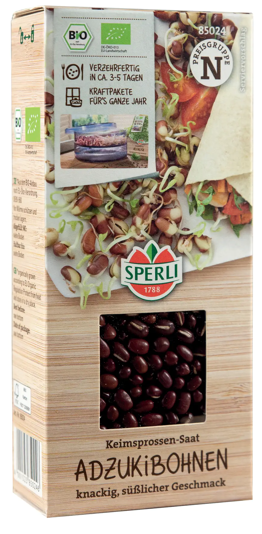 Sperli BIO Keimsprossen-Saat Adzukibohne