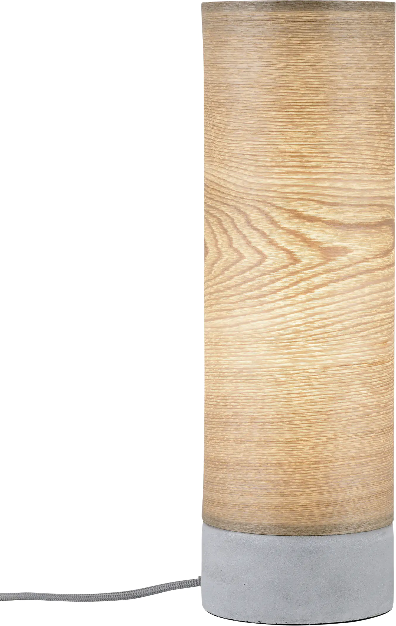 Paulmann Tischleuchte Neordic Skadi E14, Holz, grau, dimmbar