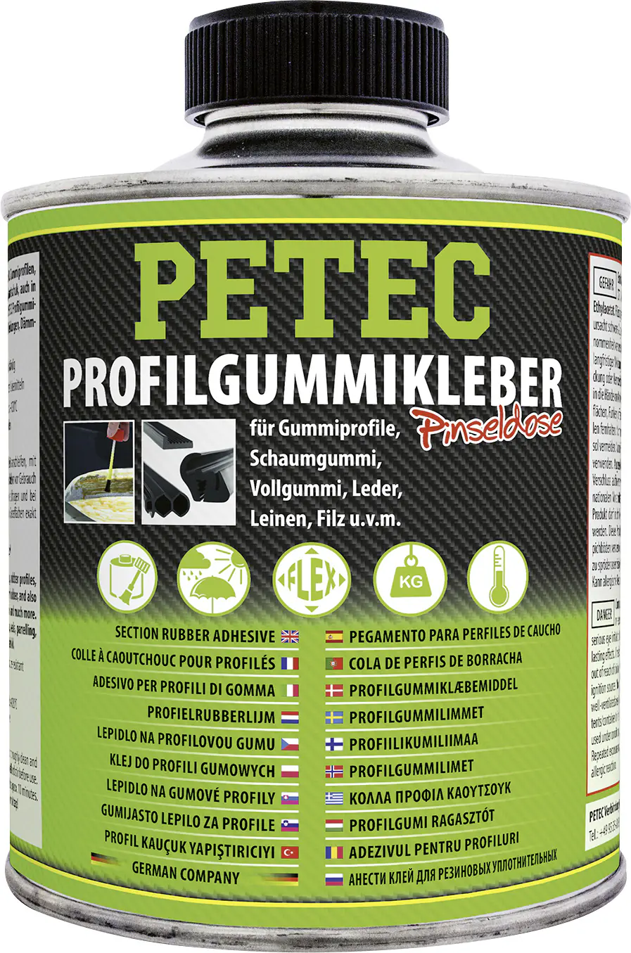 Petec Profilgummikleber Pinseldose 350 ml