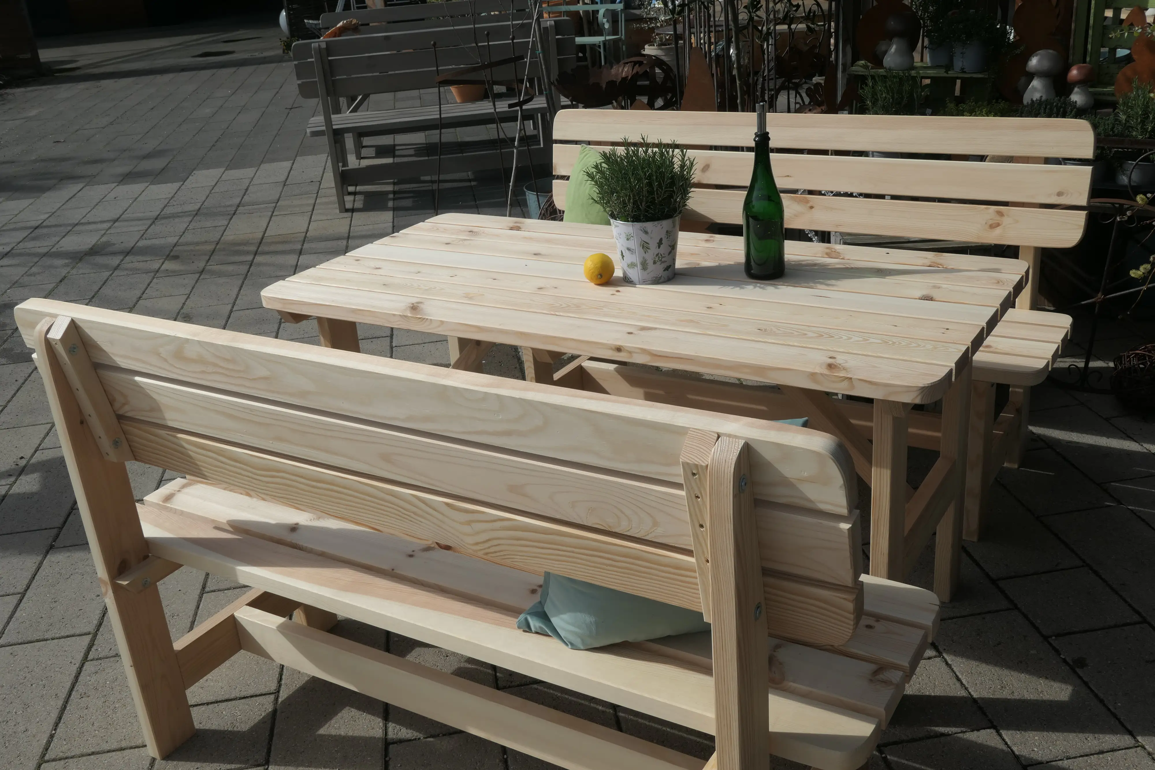 iWerk Massivholzgarnitur Kiefer natur 3-teilig