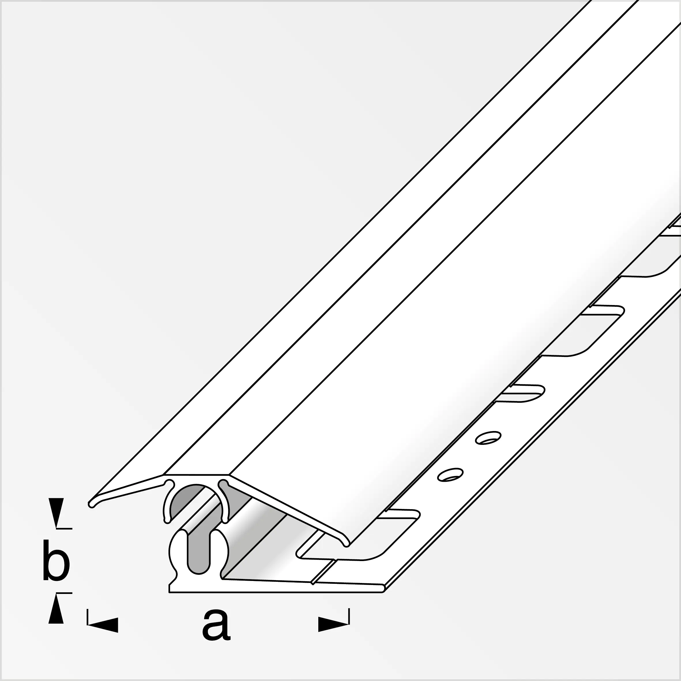alfer Niveauausgleichs-Profil 2 m, 31 x 7 mm Alu eloxiert gebürstet schwarz