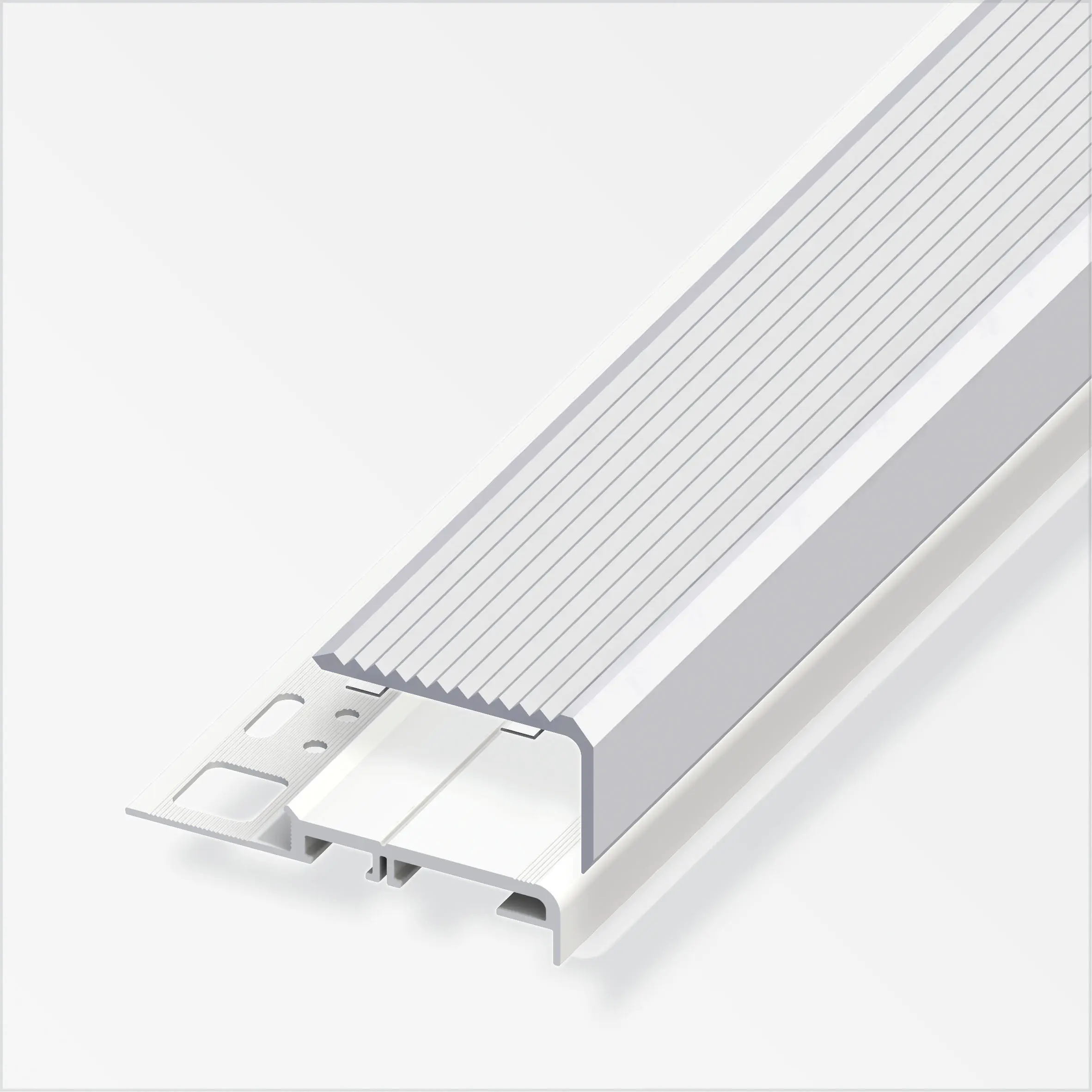 alfer Komplett-Set 1 m, 8 mm Aluminium eloxiert silber