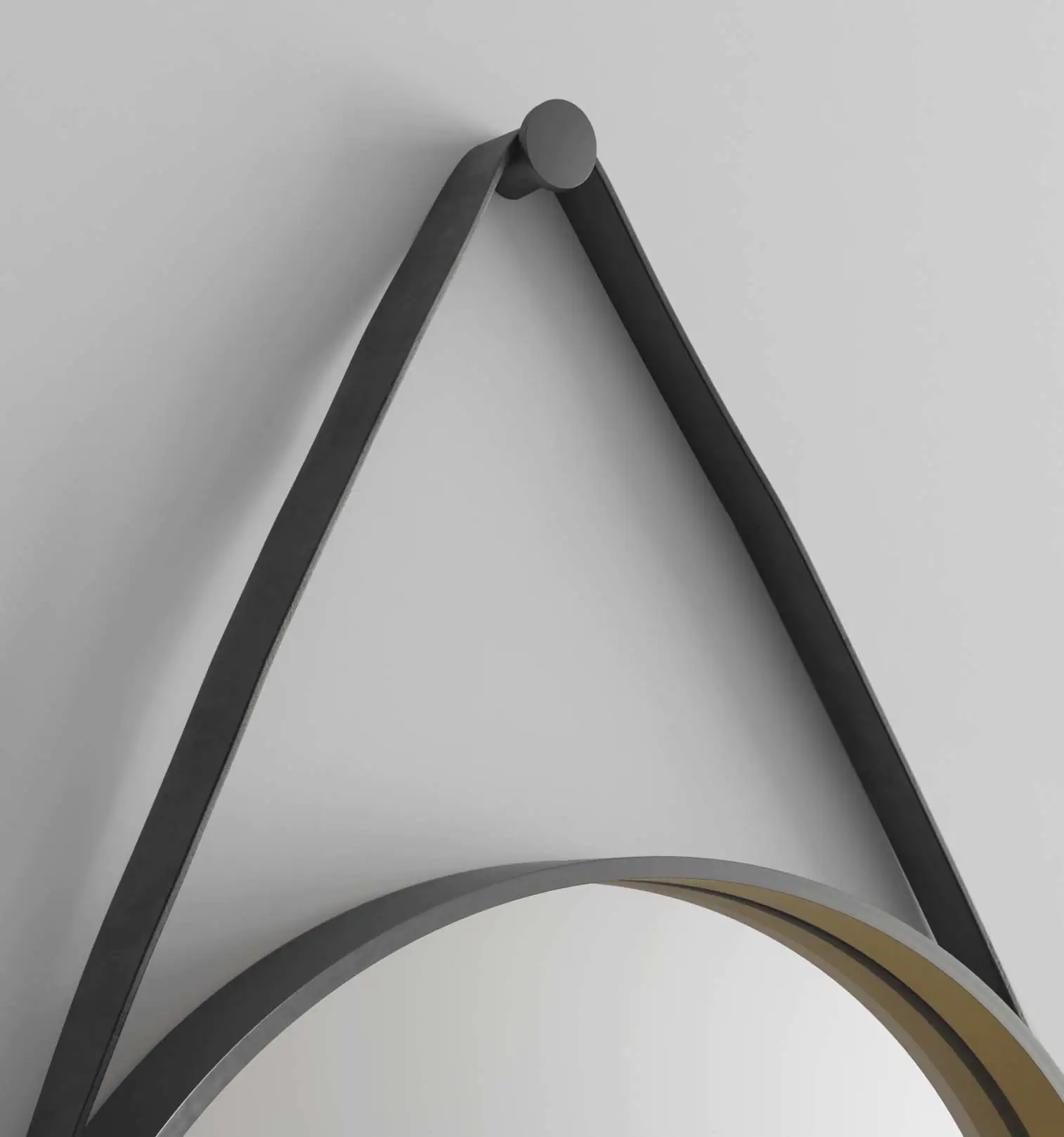 DSK Design Spiegel Black Primavera Ø55 cm, außen schwarz und innen gold