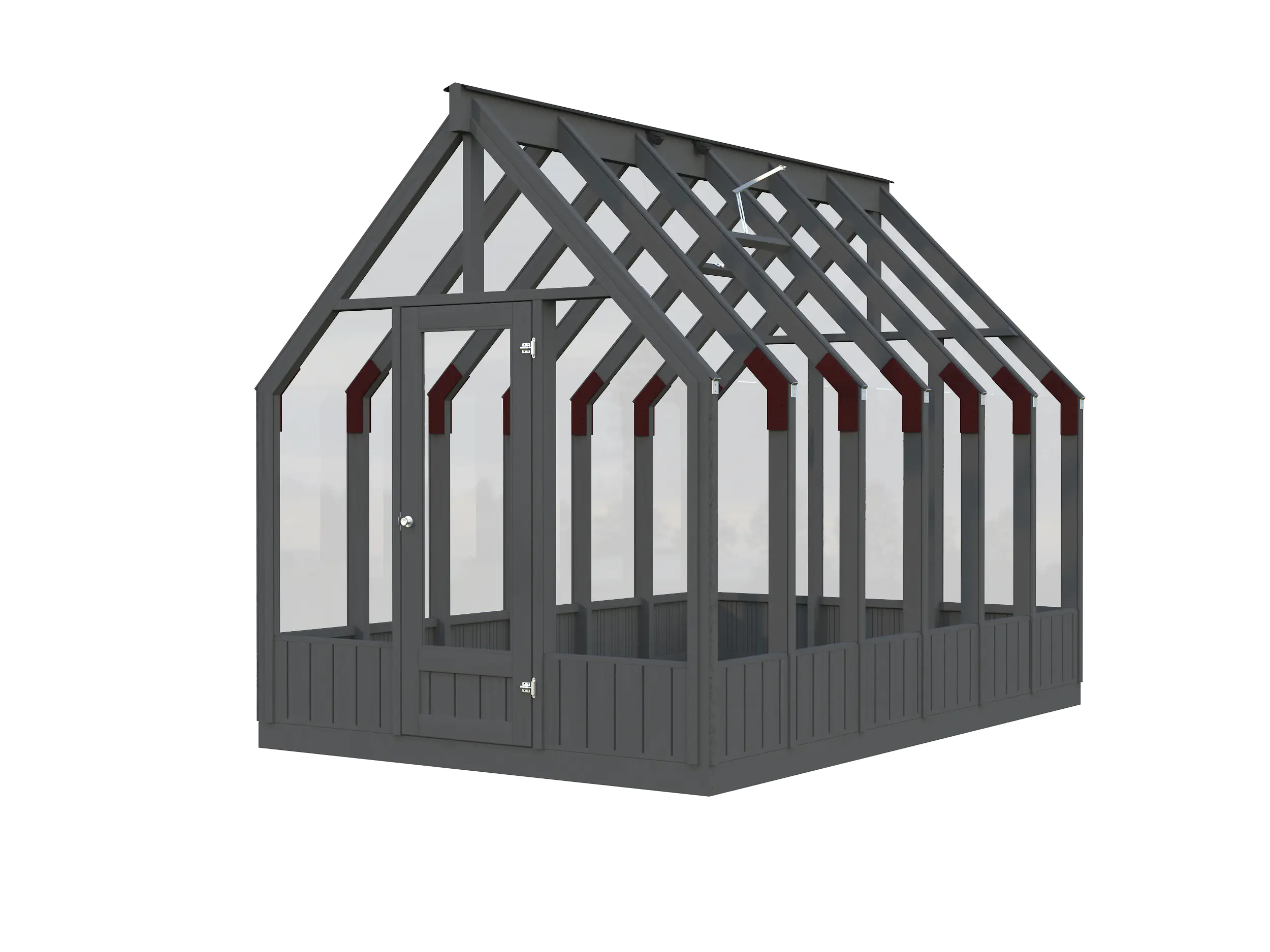 Palmako Gewächshaus Emilia 240 x 363 cm 8,2 m² 4 mm Glas  Palmako Gewächshaus Emilia 240 x 363 cm 8,2 m² 4 mm Glas