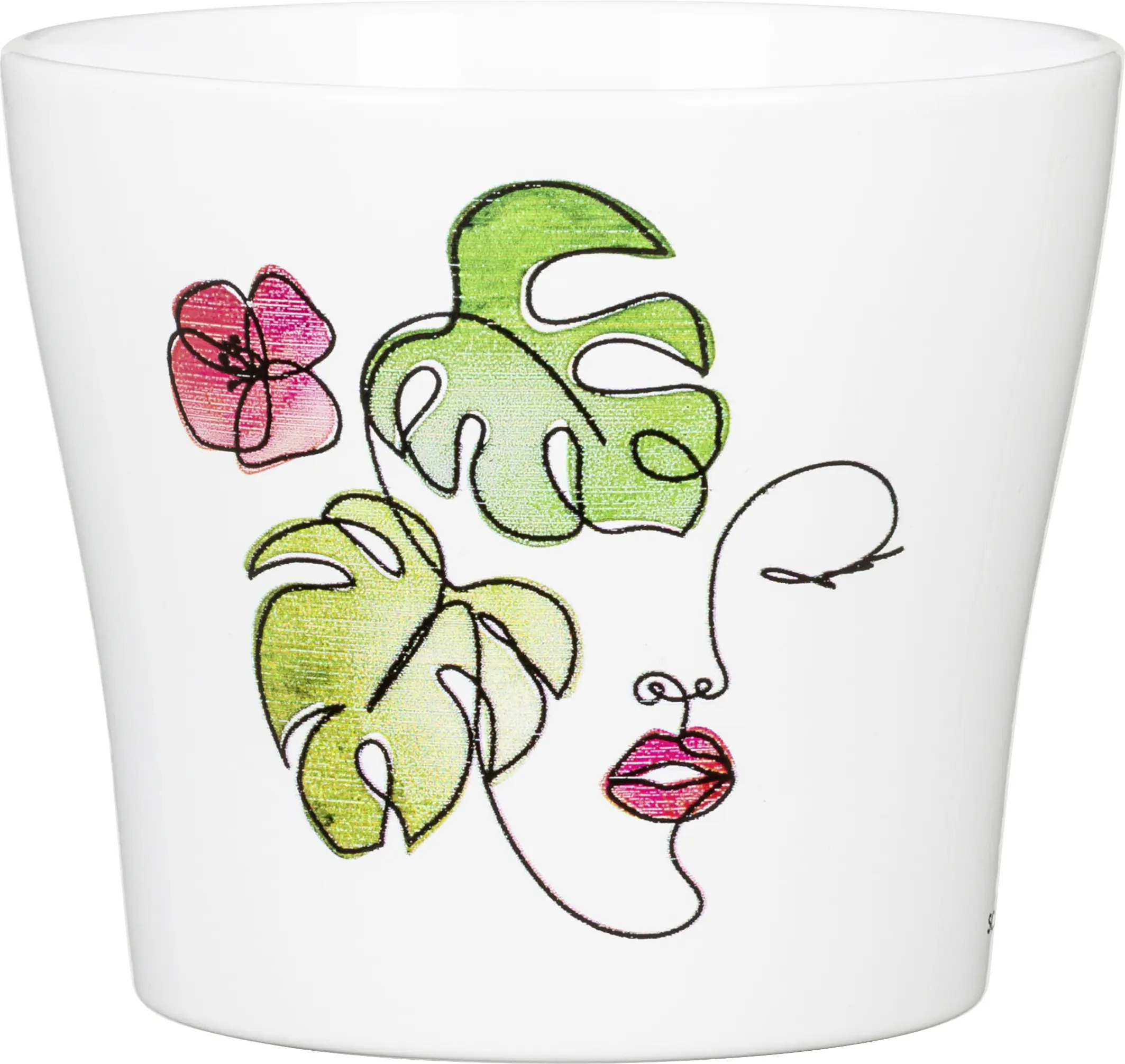 Scheurich Übertopf Green Love Ø 15,2 x 12,8 cm weiß