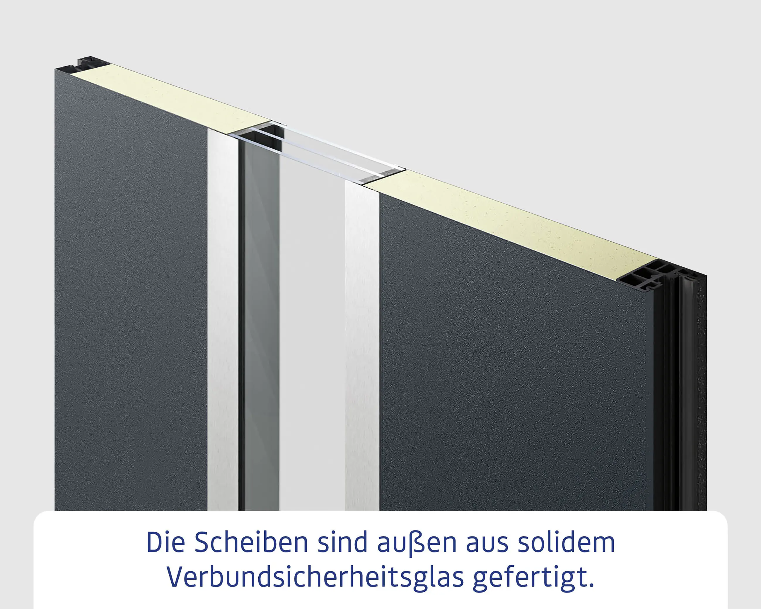 EcoStar Haustür ISOPRO IP 410S weißaluminium 110 x 210 cm