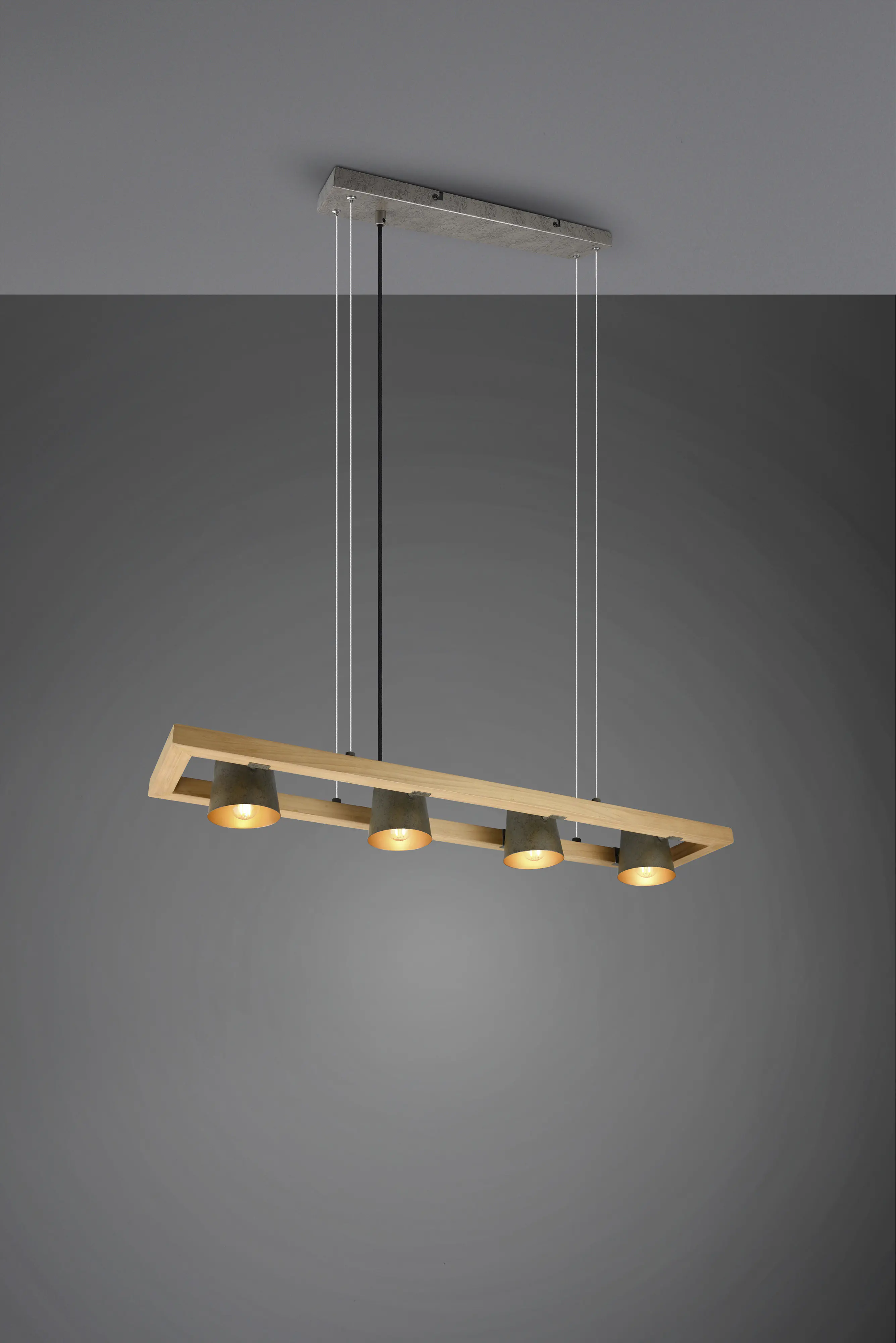 Trio Leuchten Pendelleuchte Bell 4-flammig nickel antik Trio Leuchten Pendelleuchte Bell 4-flammig nickel antik