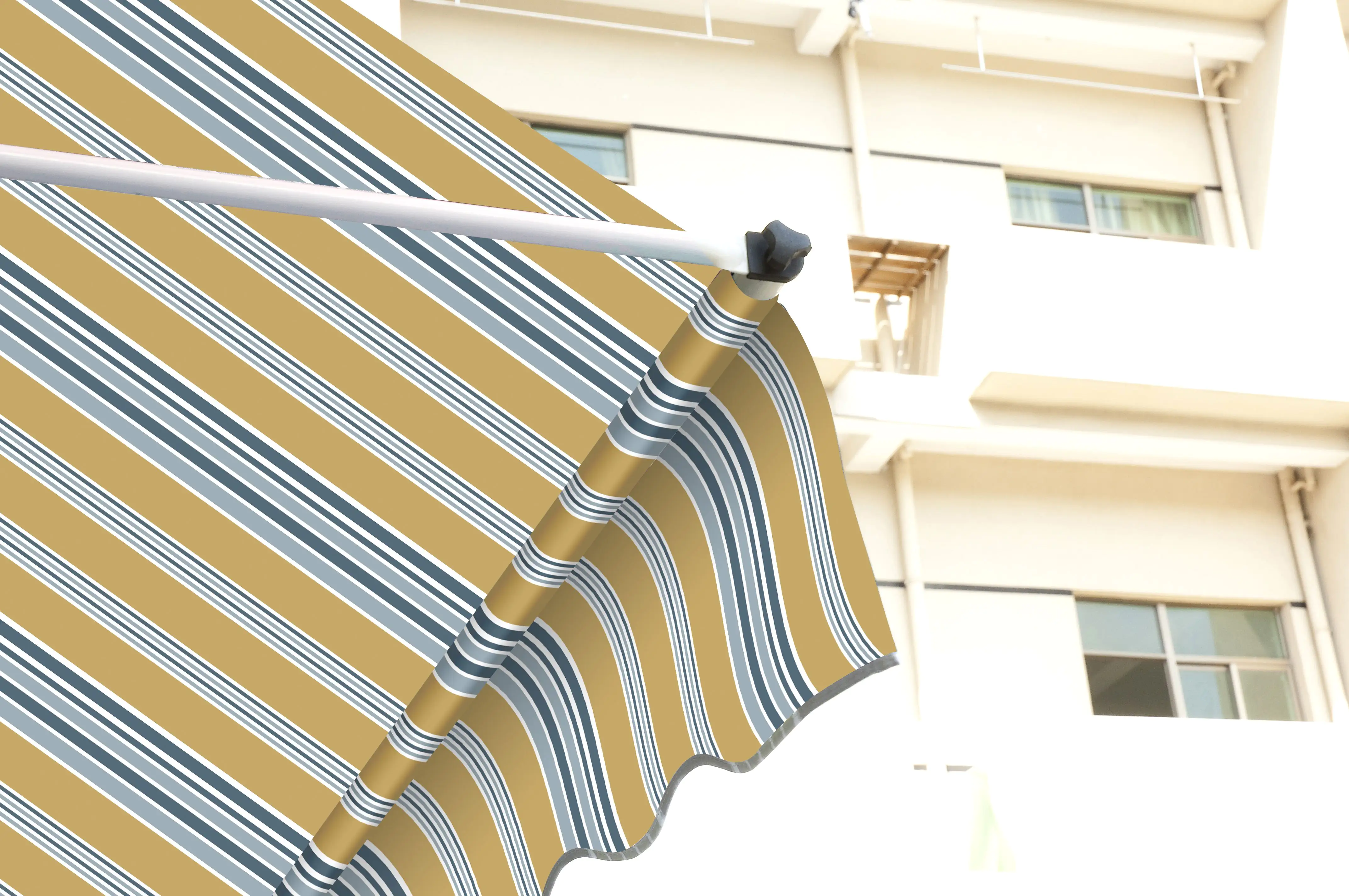 TrendLine Balkon-Markise 2,5 x 1,3 m gelb-weiß gestreift