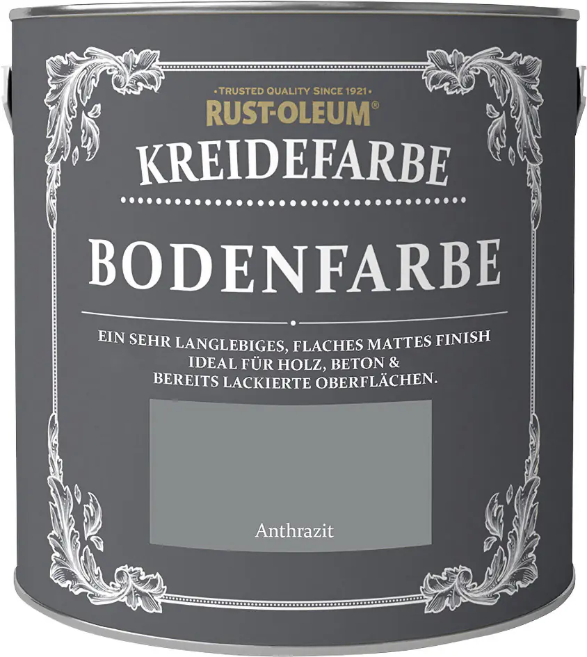 Rust-Oleum Kreidefarbe Bodenfarbe 2,5 L anthrazit