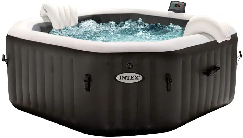 Intex Pure Spa Octagon Bubble Jet mit Salzwassersystem Ø 218 x 71 cm