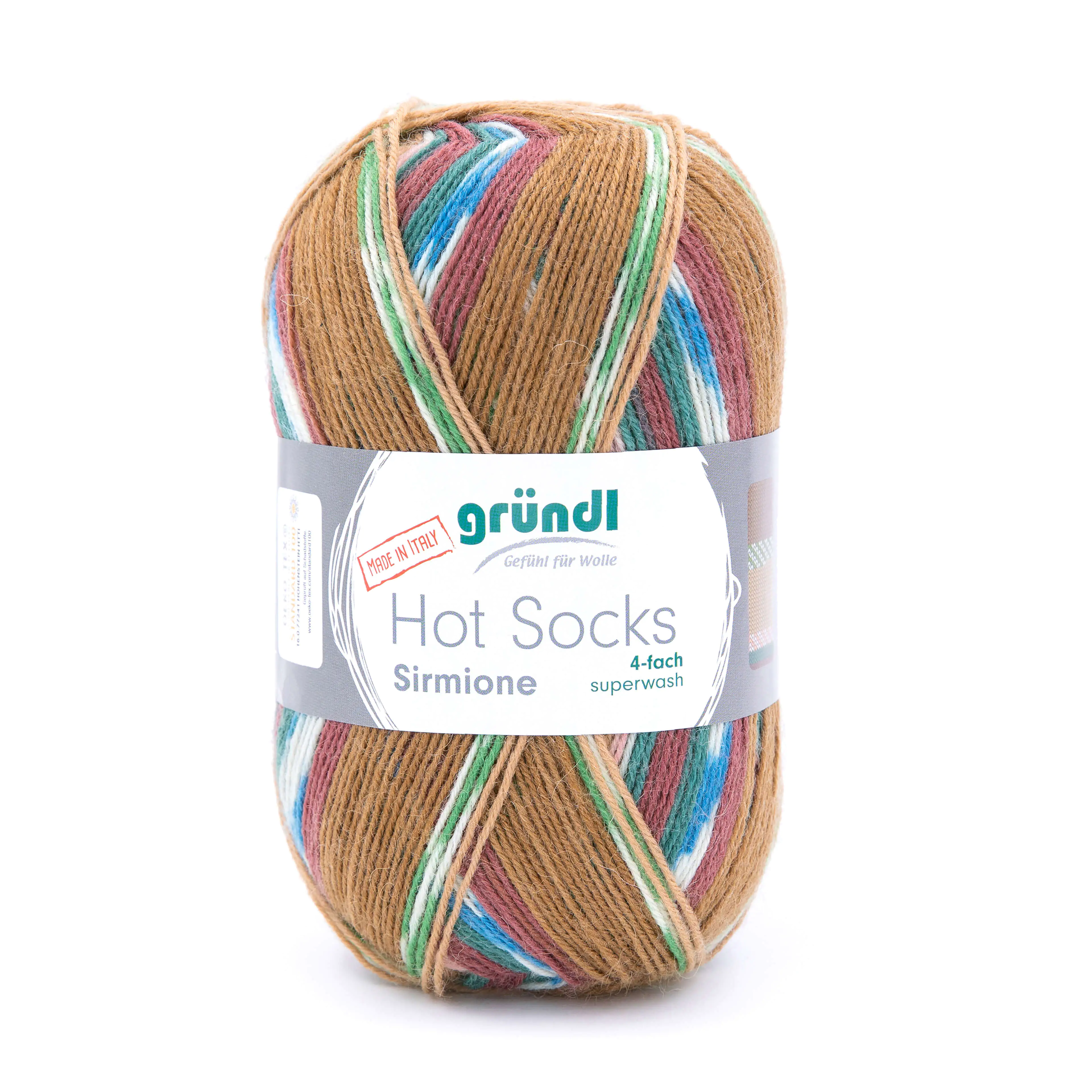 4036014215129 Gründl Wolle Hot Socks Sirmione 100 g espresso-multicolor
