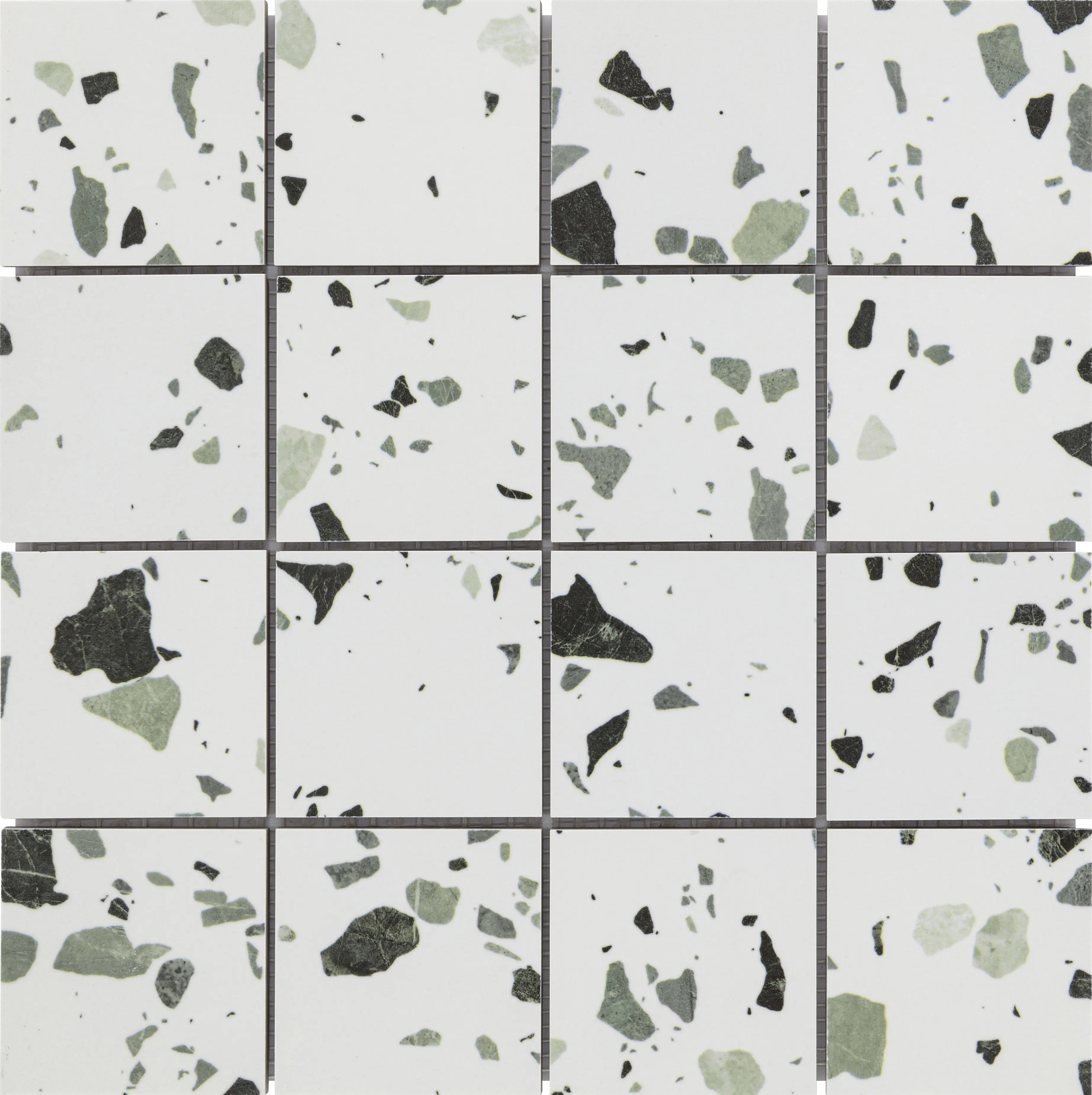 KNG Mosaikfliese rutschhemmend 30,0 x 30,0 cm terrazzo grün