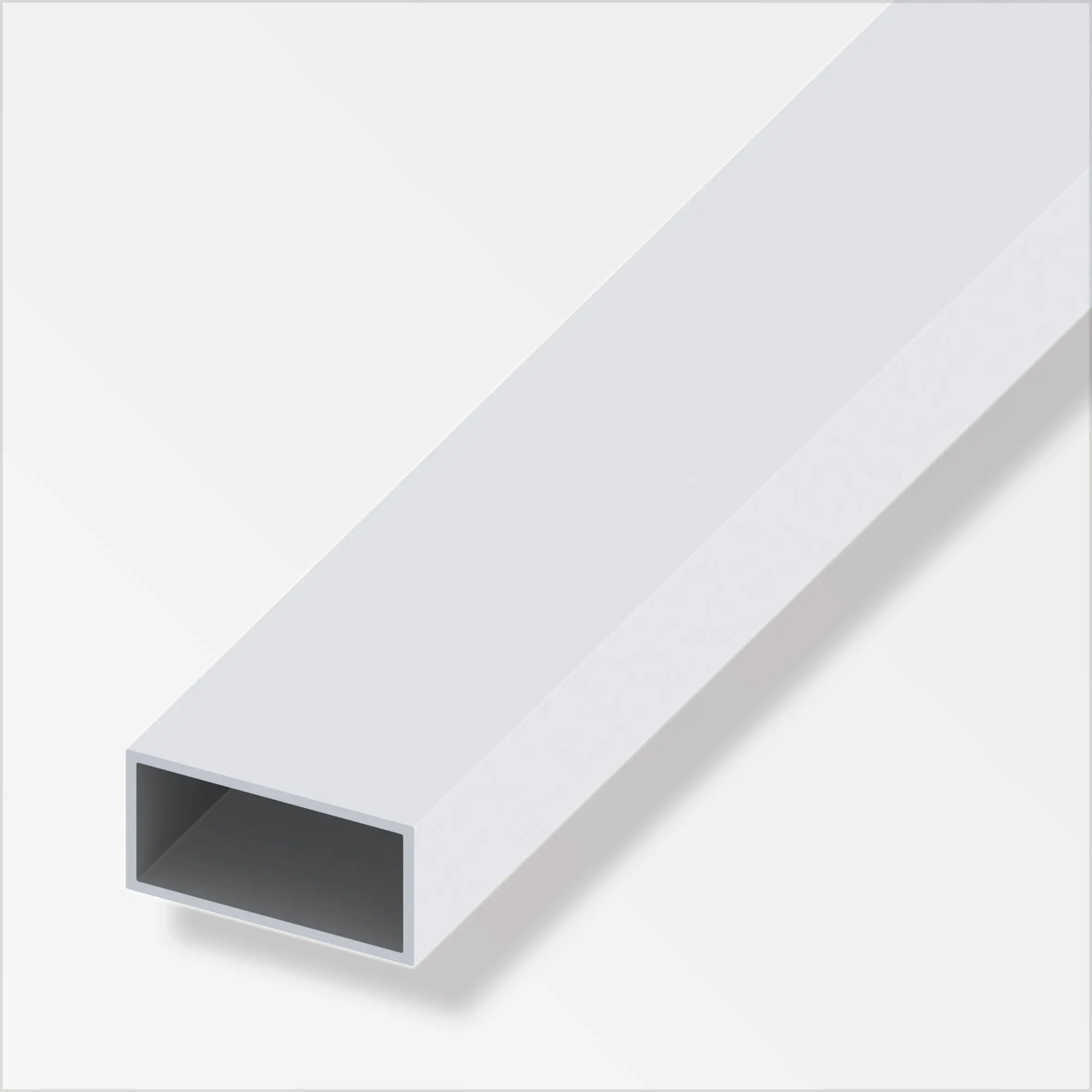 alfer Vierkantrohr Aluminium 1 m x 30 × 15 mm silber