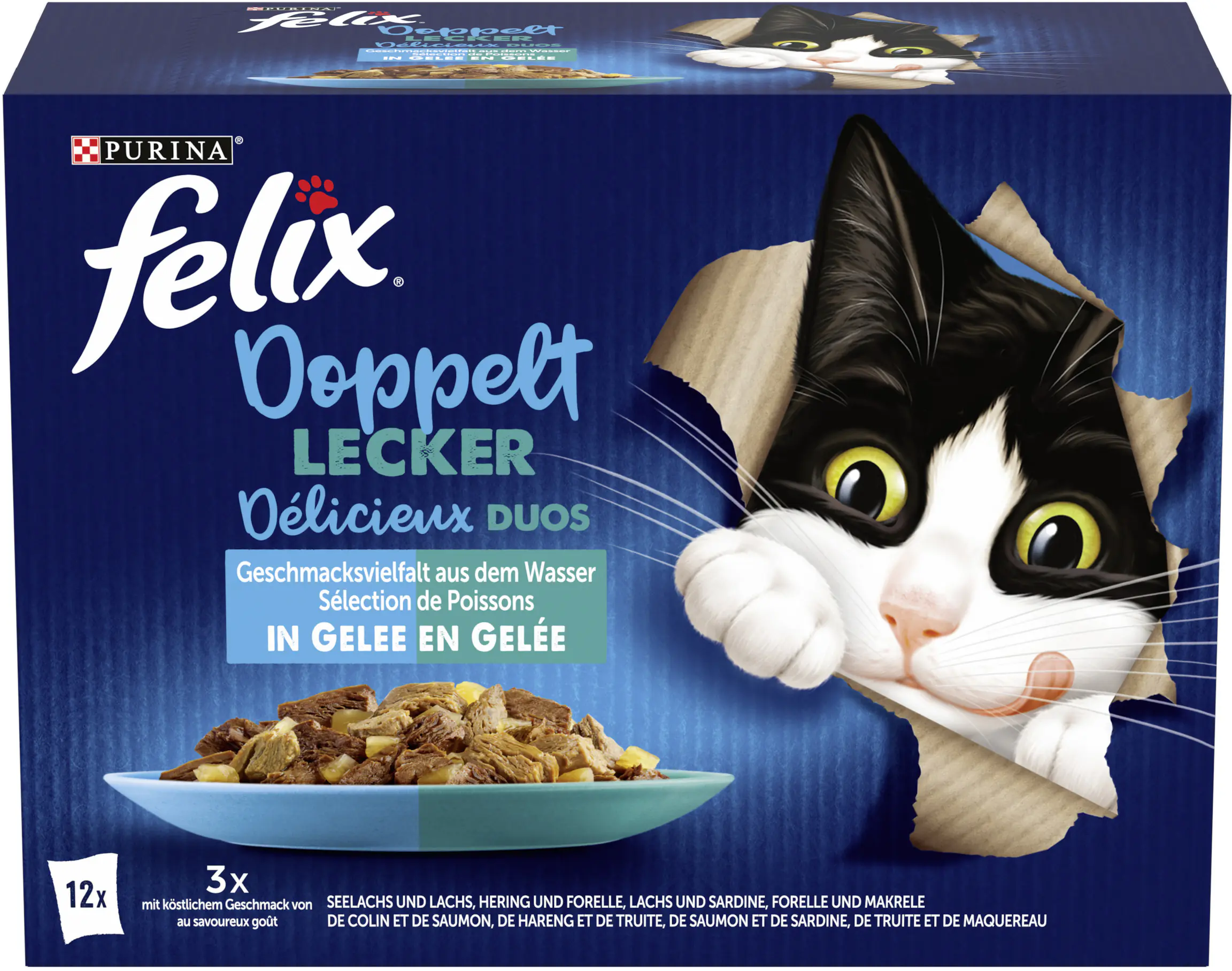 Felix Katzennassfutter Geschmacksvielfalt aus dem Wasser