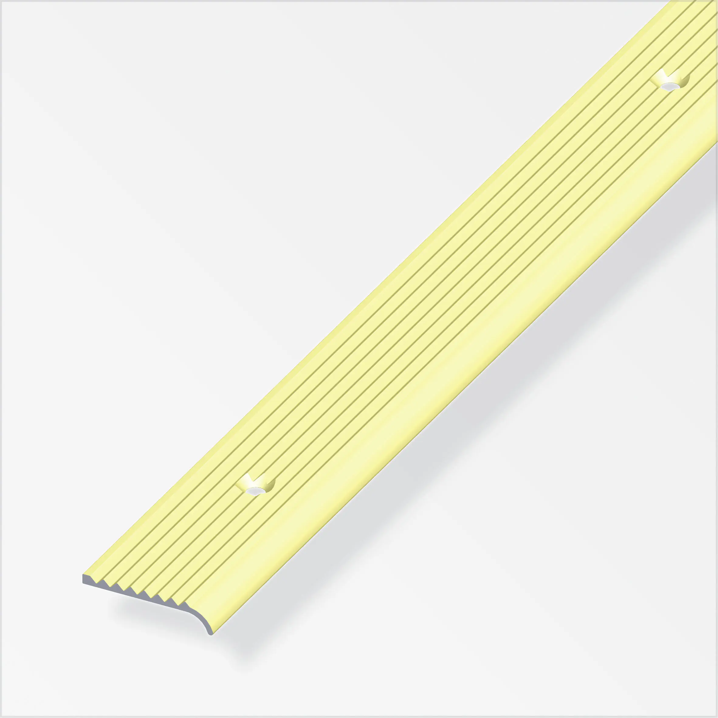 alfer Rundabschlussprofil 1 m, 25 x 6 mm Aluminium eloxiert messing