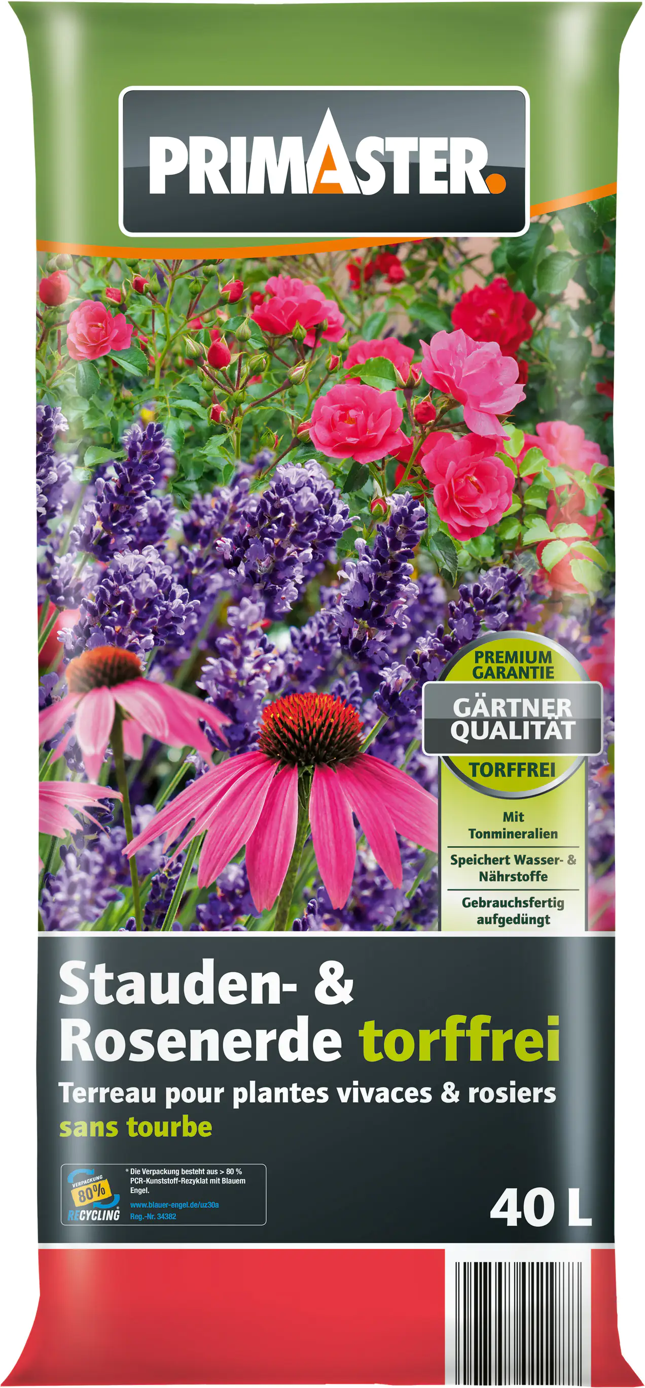 Primaster Stauden- & Rosenerde torffrei 40 L Primaster Stauden- & Rosenerde torffrei 40 L