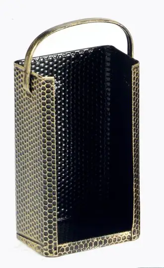 FireFix Briketttrage 20 x 14 x 32 cm, messing