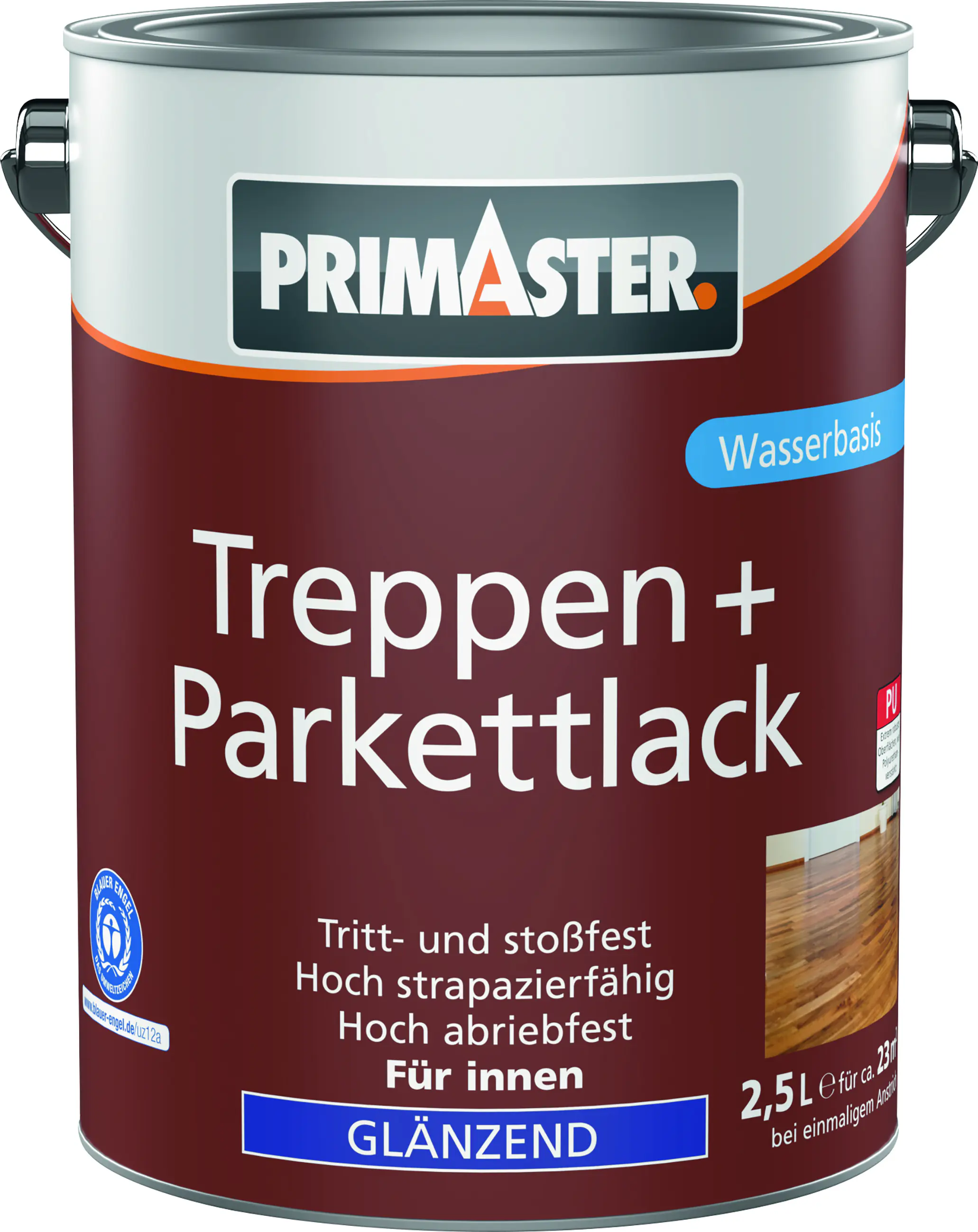 Primaster Treppen + Parkettlack farblos glänzend 2,5 L