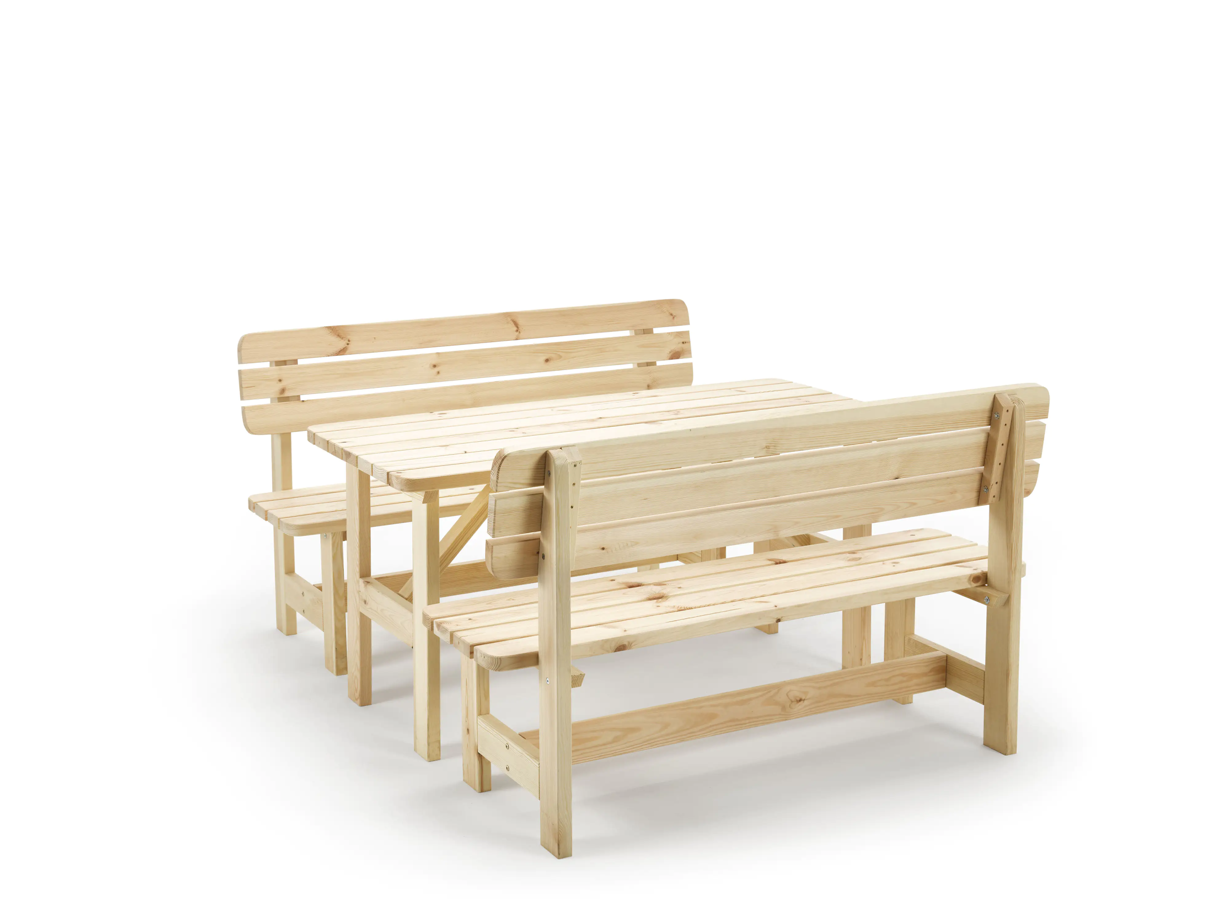 iWerk Massivholzgarnitur Kiefer natur 3-teilig