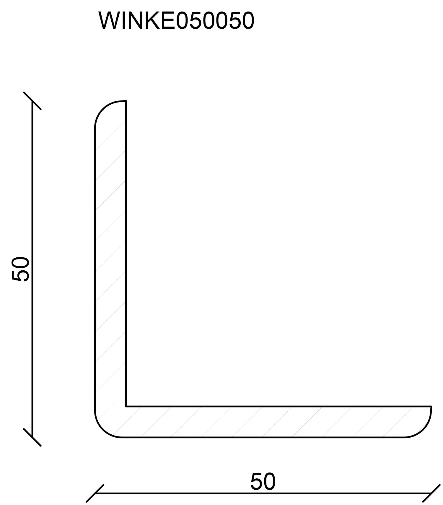 FN Neuhofer Winkelleiste 240 cm 50 x 50 mm Fichte oder Kiefer