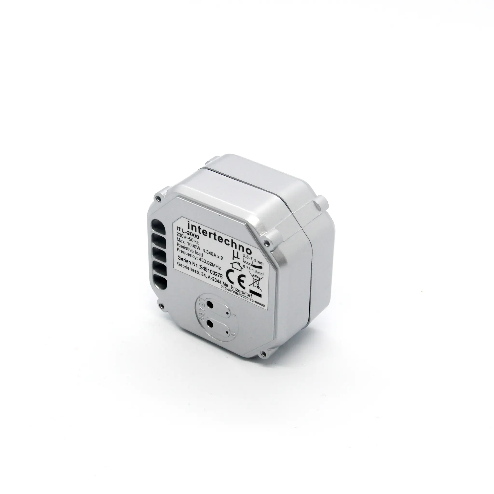 Intertechno Funk-Einbauschalter 2 Kanal ITL-2000 für 2 x 1000 W Smart Home