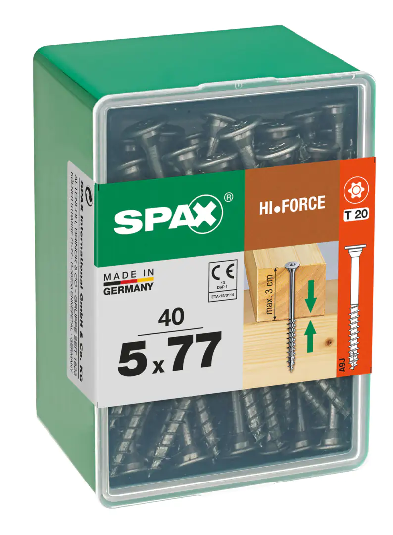 Spax Universalschrauben 5.0 x 77 mm TX 20 - 40 Stk.